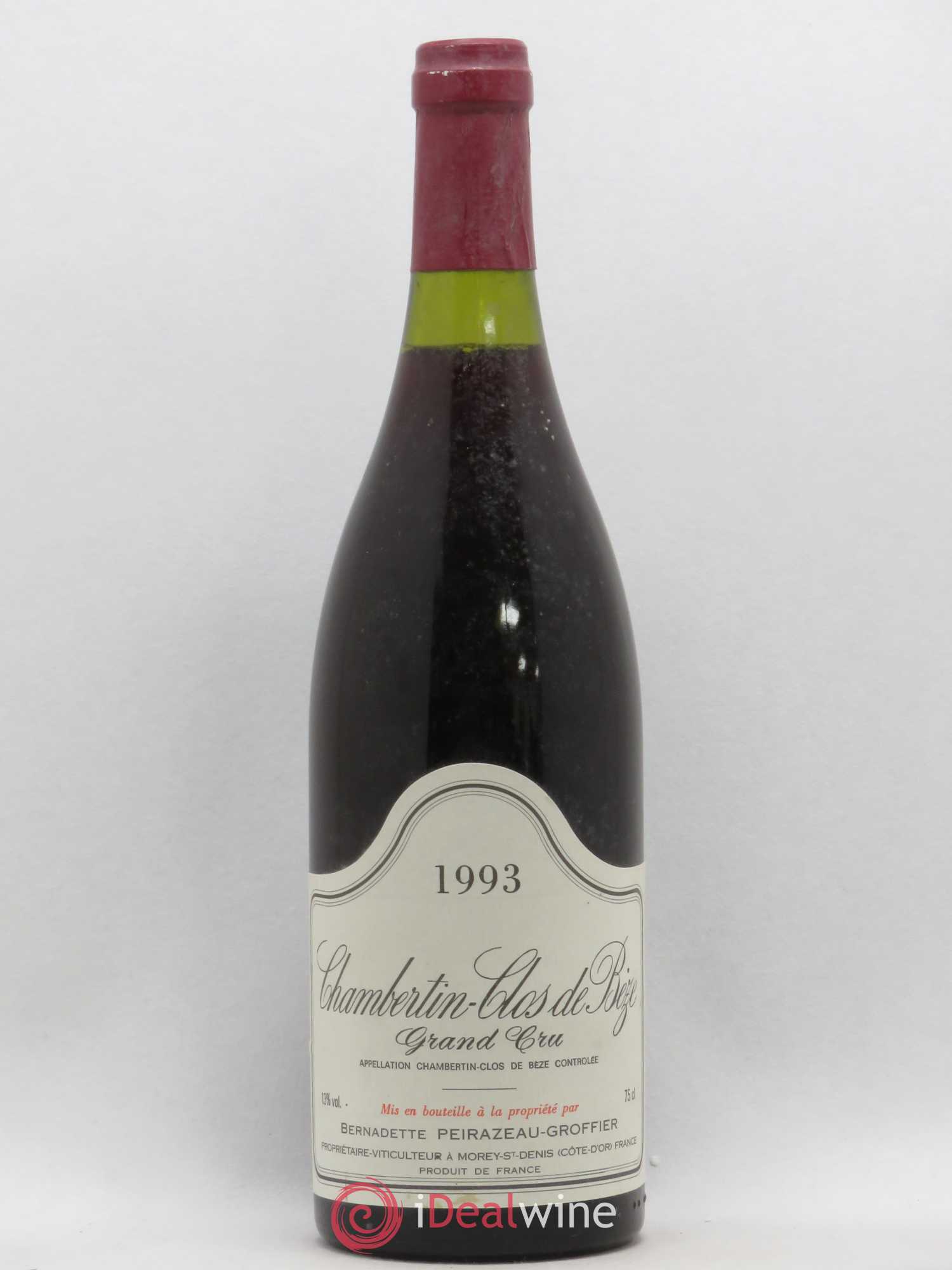 Chambertin Clos de Bèze Grand Cru Bernadette Peirazeau Groffier 1993 - Posten von 1 Flasche - 0