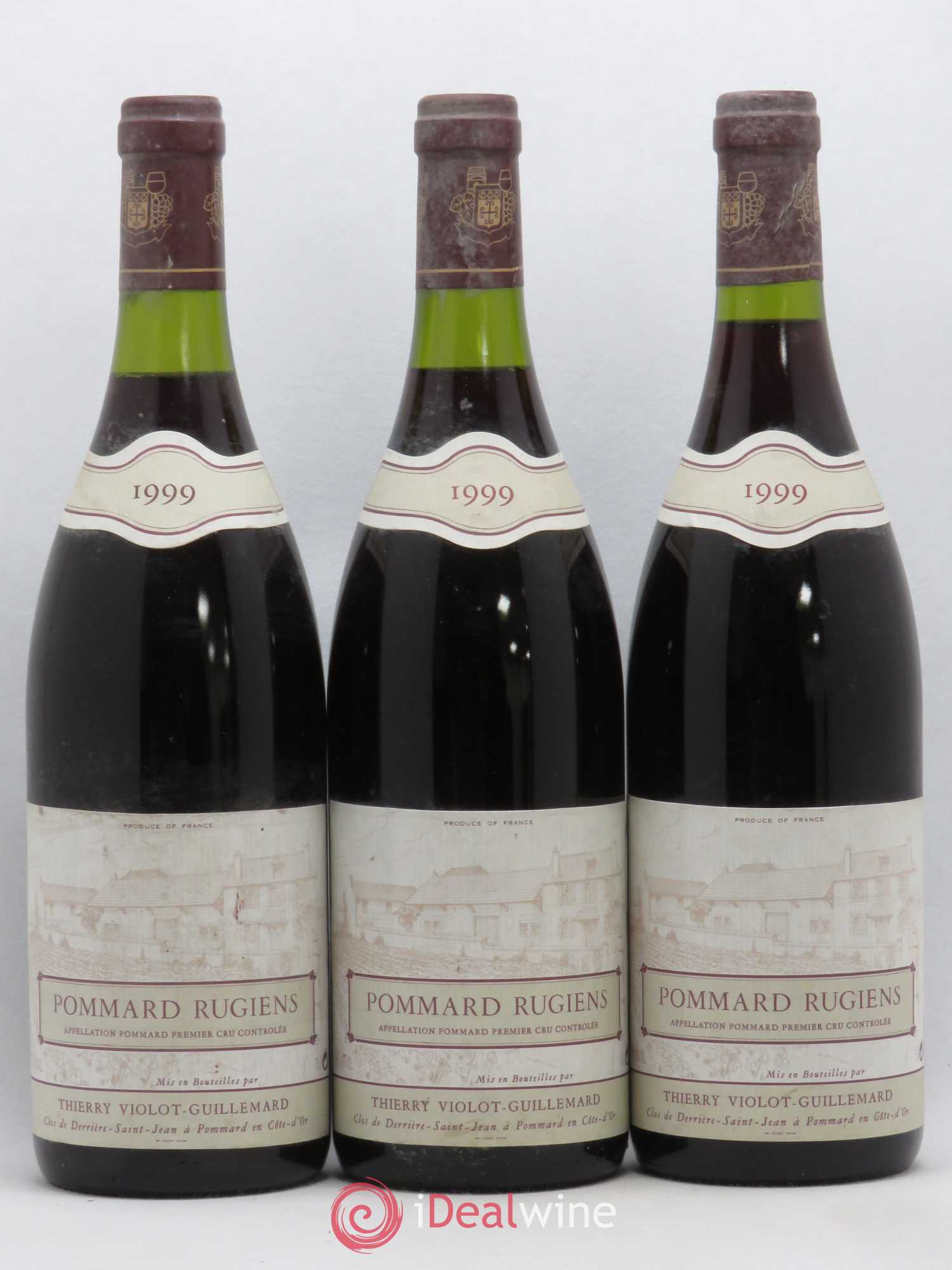 Pommard 1er Cru Rugiens Violot Guillemard 1999 - Lot de 3 bouteilles - 0