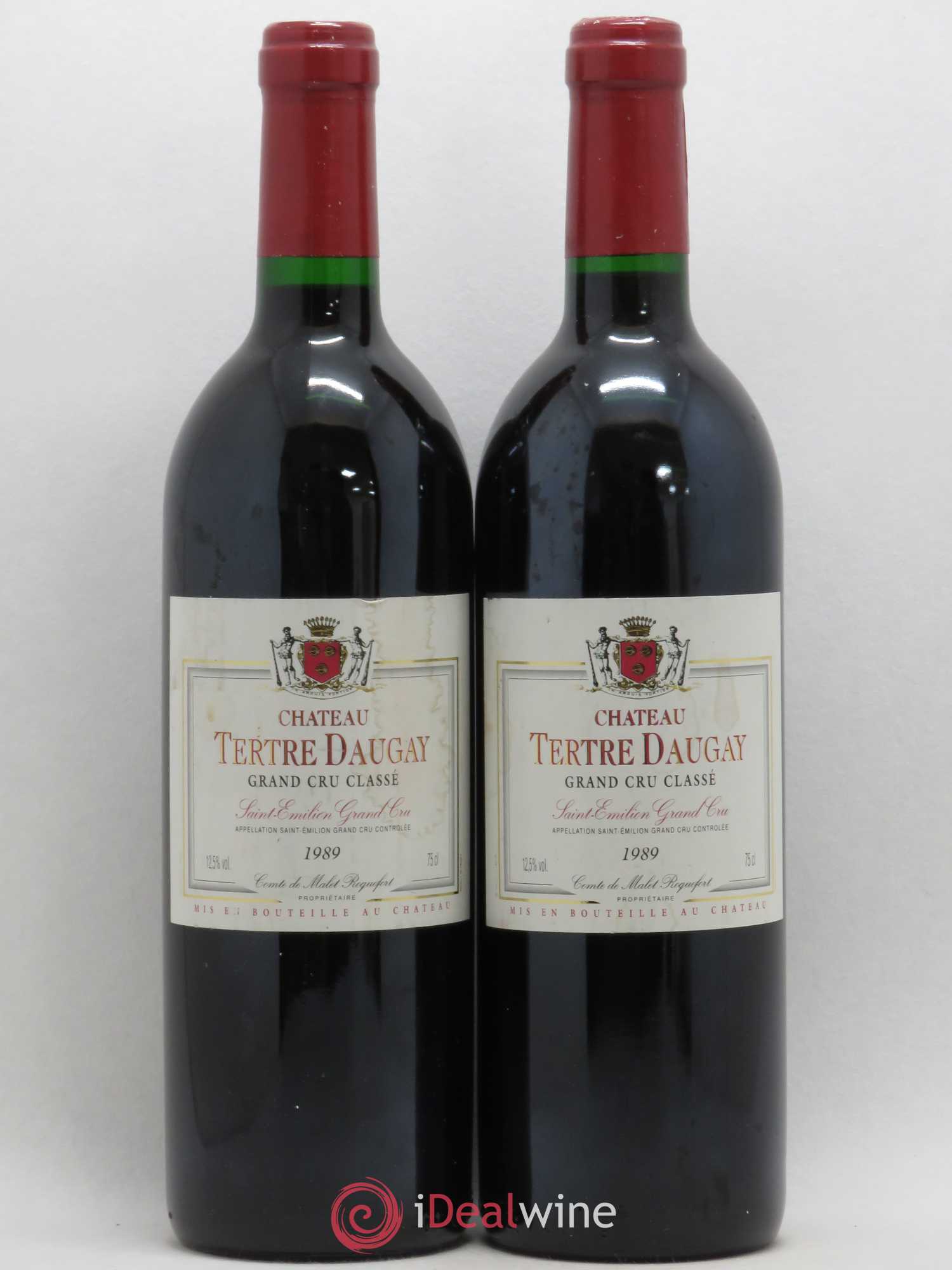 Château Tertre Daugay Grand Cru Classé 1989 - Lot de 2 bouteilles - 0