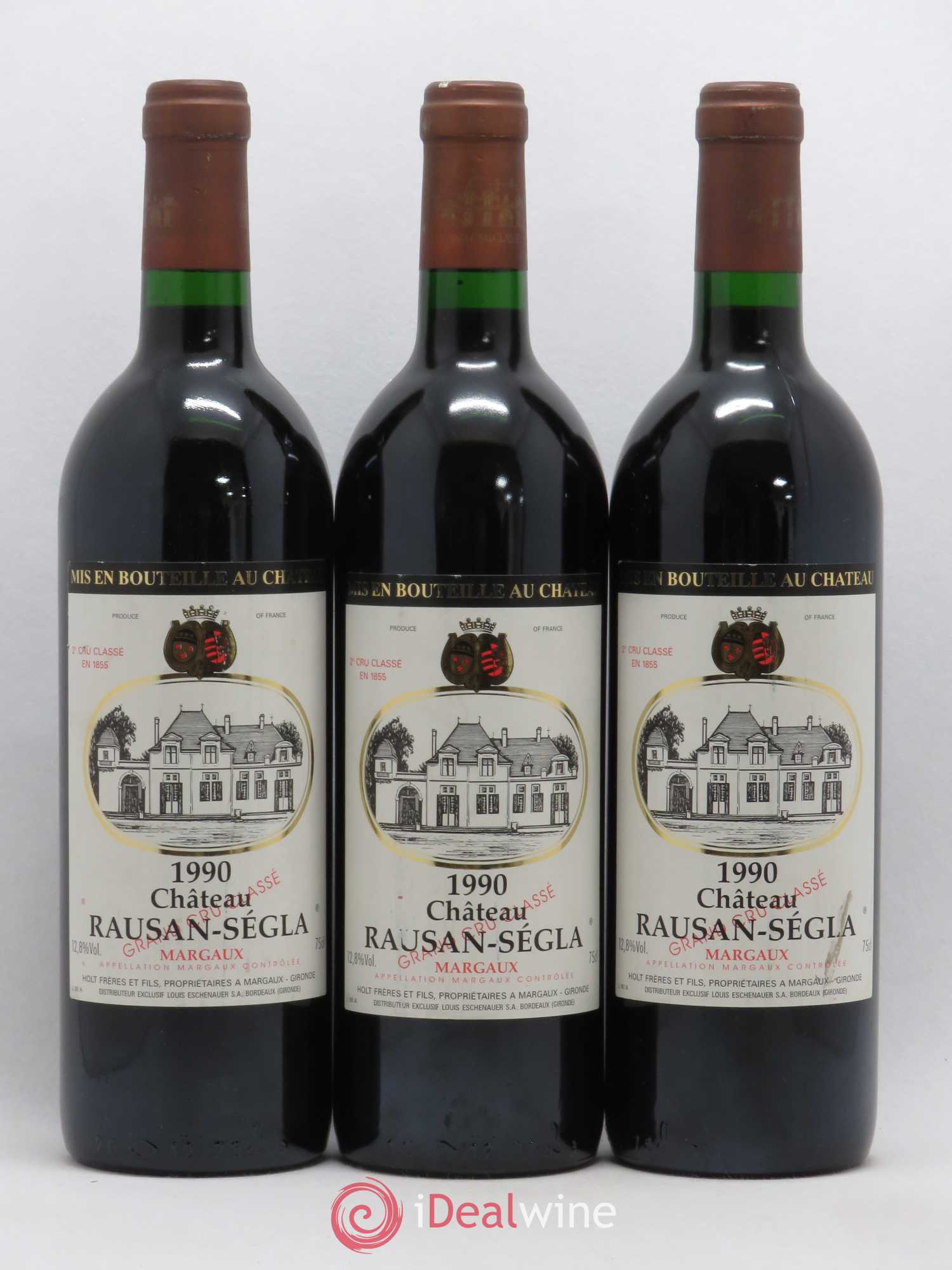 Château Rauzan Ségla Grand Cru Classé 1990 - Lot de 3 bouteilles - 0