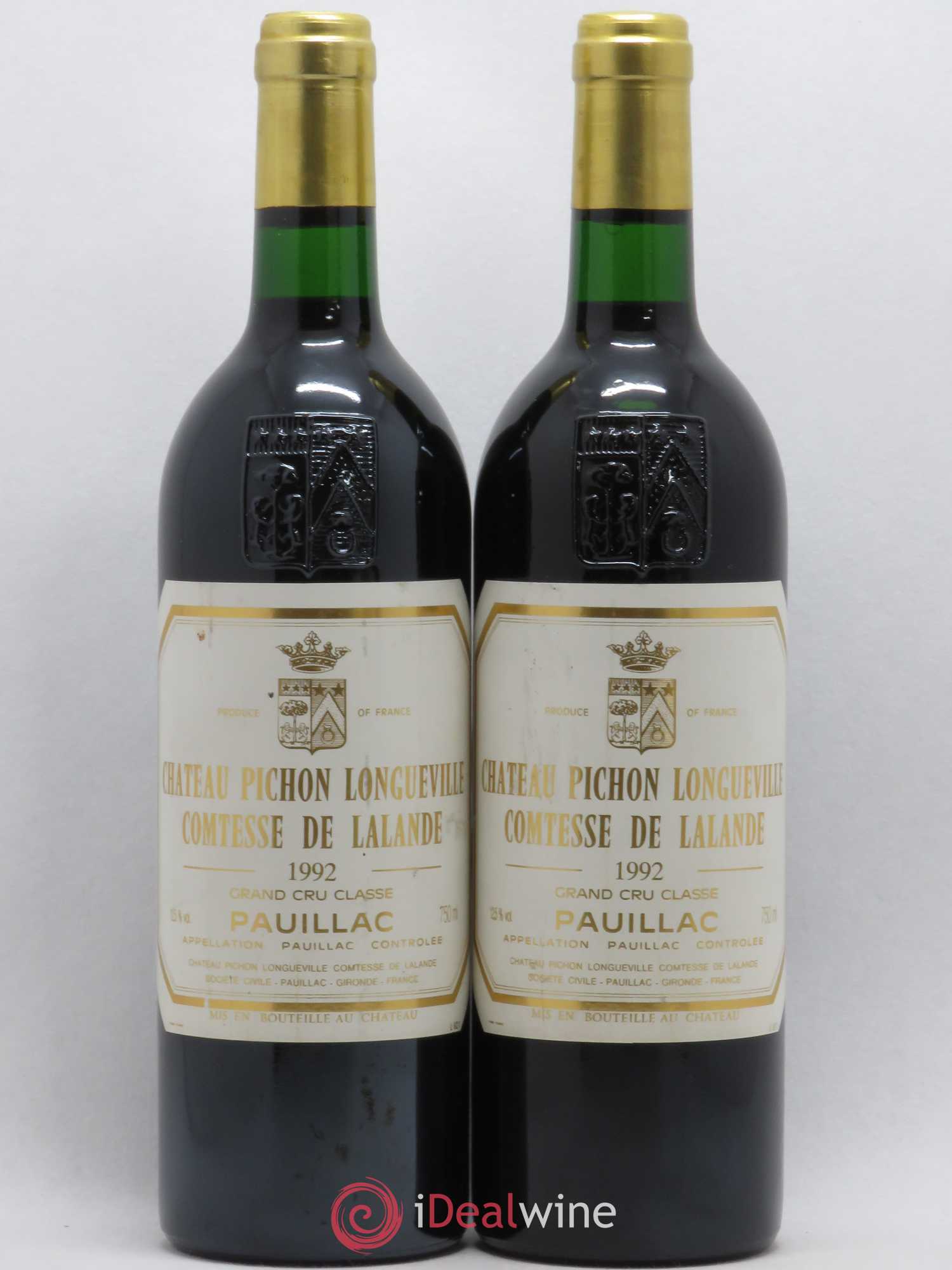 Château Pichon Longueville Comtesse de Lalande 2ème Grand Cru Classé 1992 - Lot de 2 bouteilles - 0