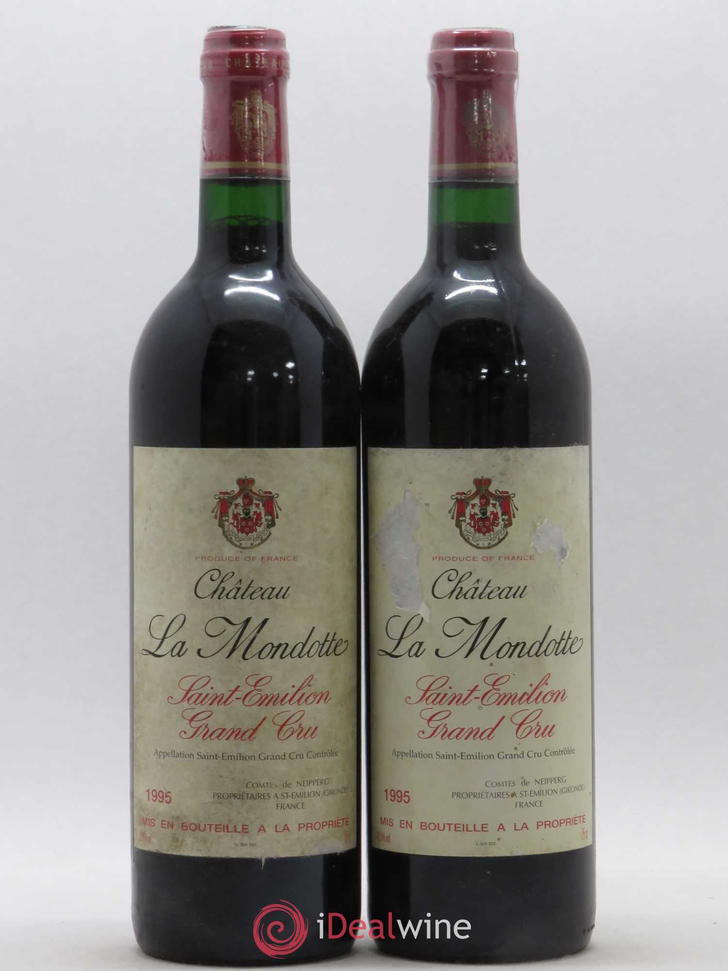 La Mondotte 1er Grand Cru Classé B depuis 2012 1995 - Lot de 2 bouteilles - 0
