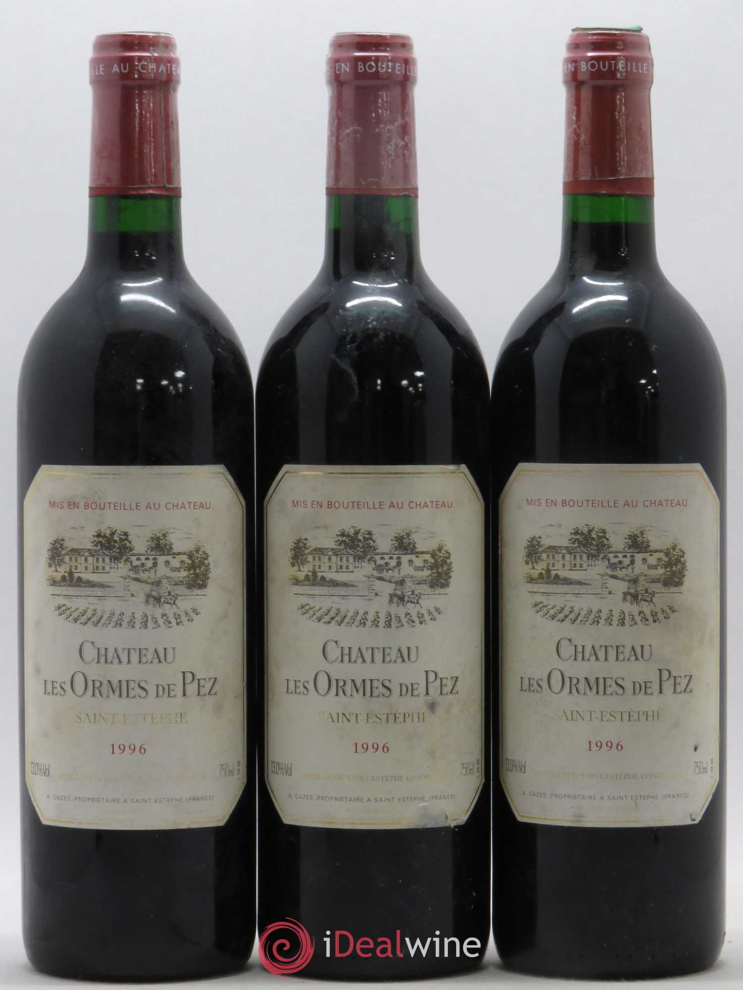 Château les Ormes de Pez 1996 - Lot de 3 bouteilles - 0