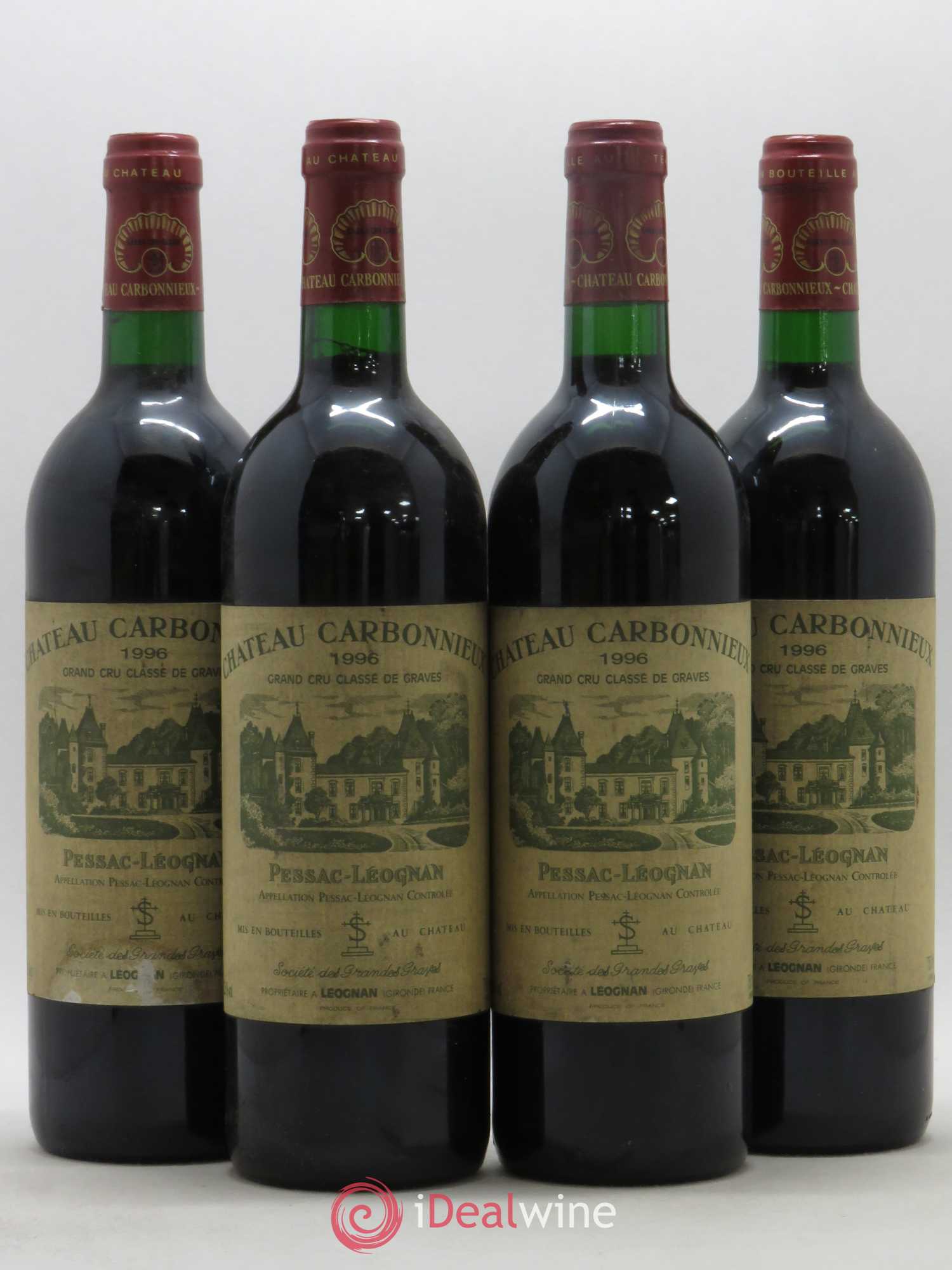Château Carbonnieux Cru Classé de Graves 1996 - Lot de 4 bouteilles - 0