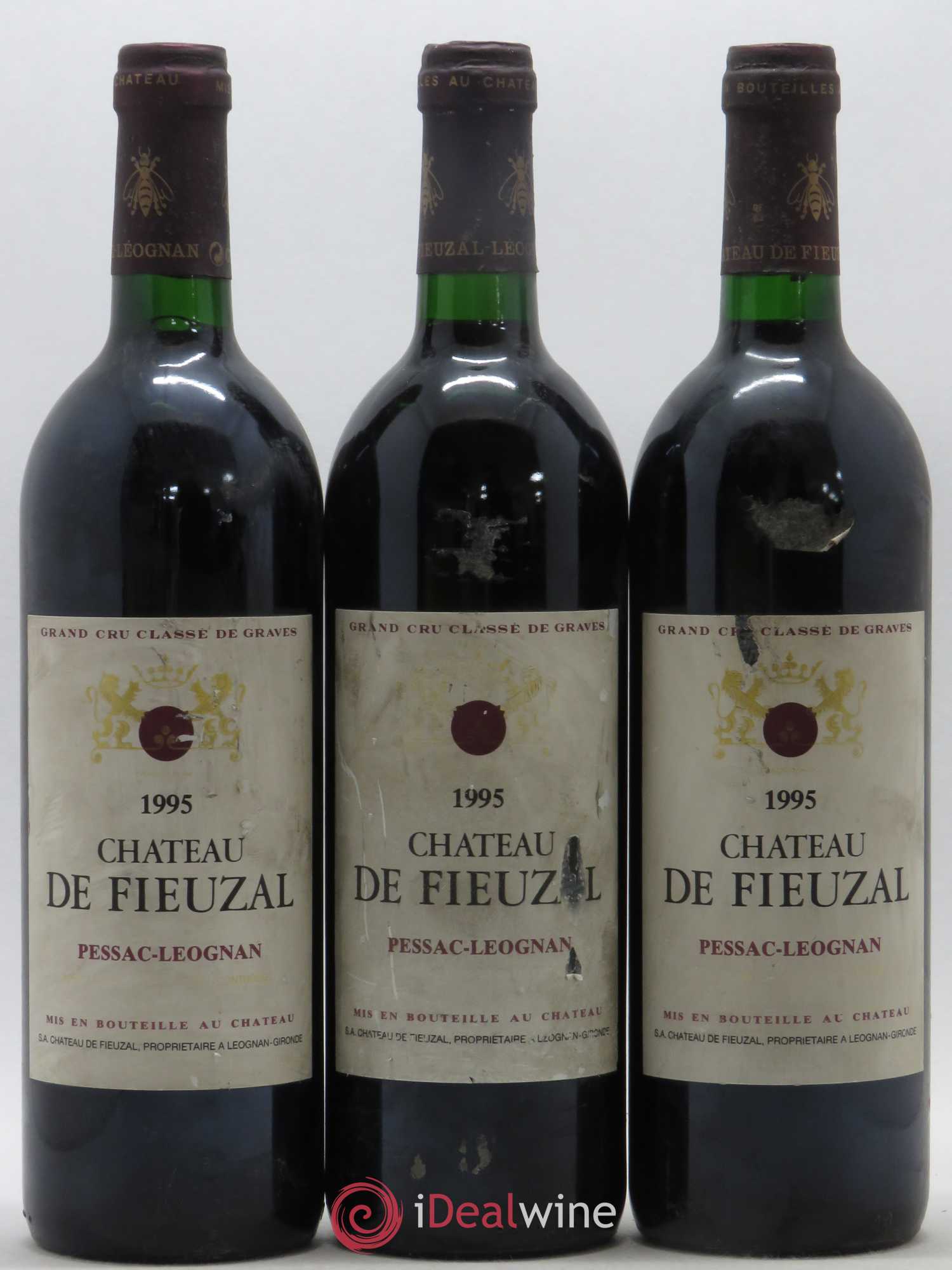 Château de Fieuzal Cru Classé de Graves 1995 - Lot de 3 bouteilles - 0