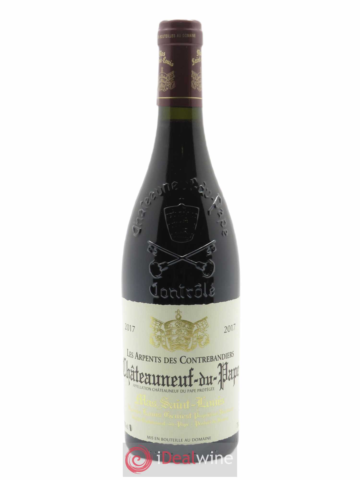 Châteauneuf-du-Pape Les Arpents des Contrebandiers Mas Saint-Louis 2017 - Lot of 1 bottle - 0