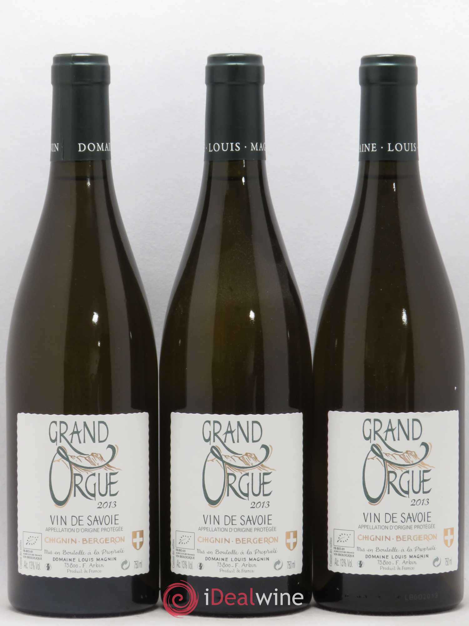 Vin de Savoie Chignin-Bergeron Grand Orgue Louis Magnin 2013 - Lot de 3 bouteilles - 0
