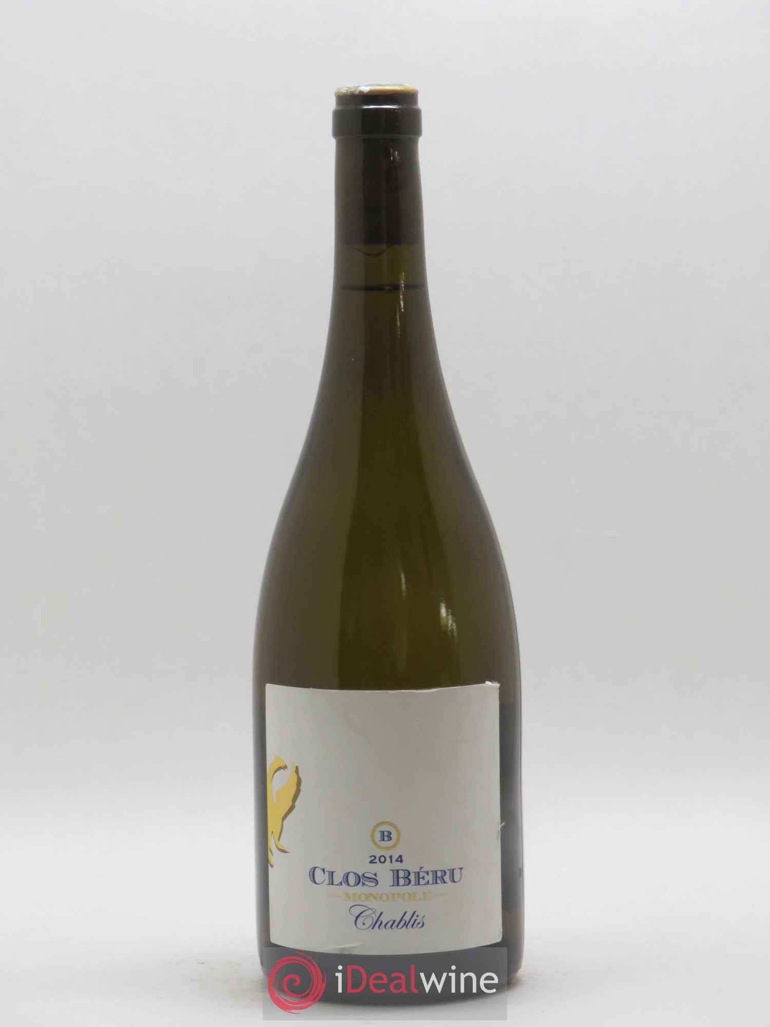 Chablis Clos Béru Monopole Château de Béru 2014 - Posten von 1 Flasche - 0