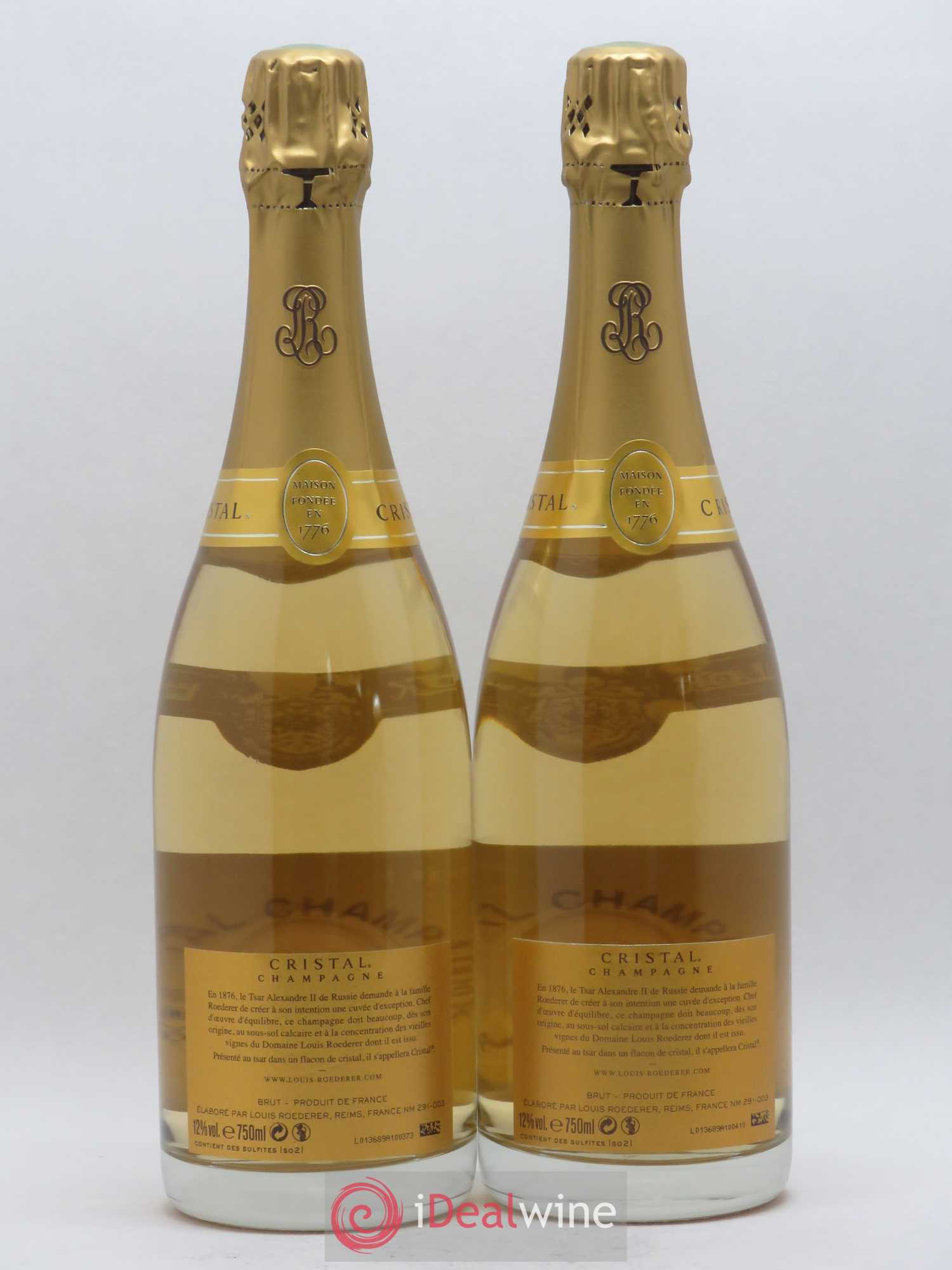 Cristal Louis Roederer 2012 - Lot de 2 bouteilles - 1
