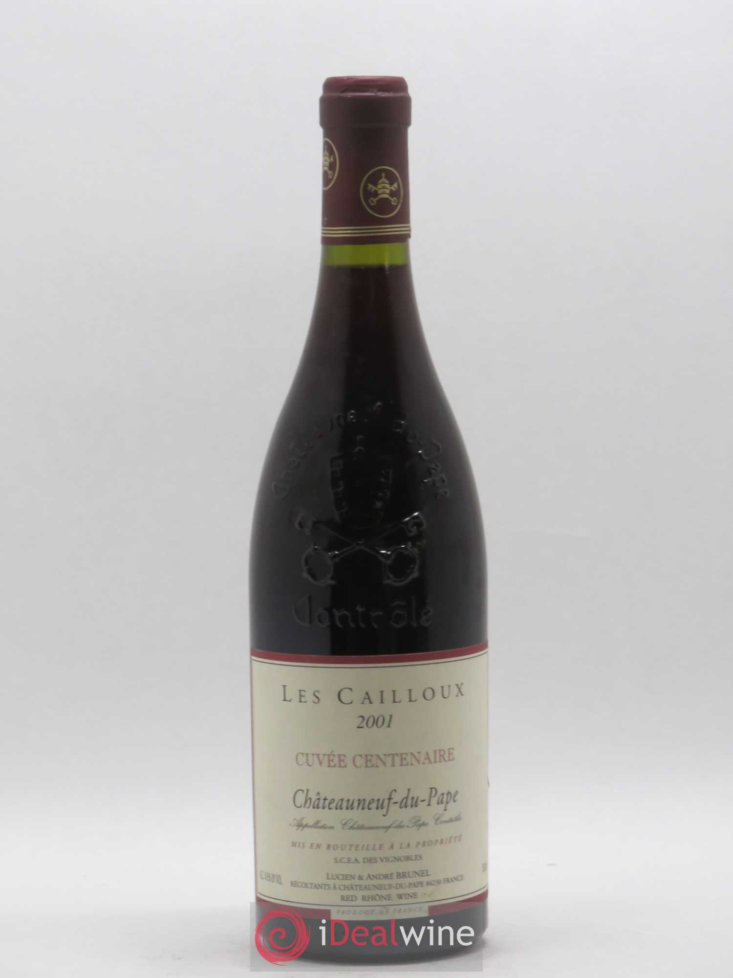 Châteauneuf-du-Pape Les Cailloux Cuvée Centenaire André Brunel 2001 - Lot de 1 bouteille - 0