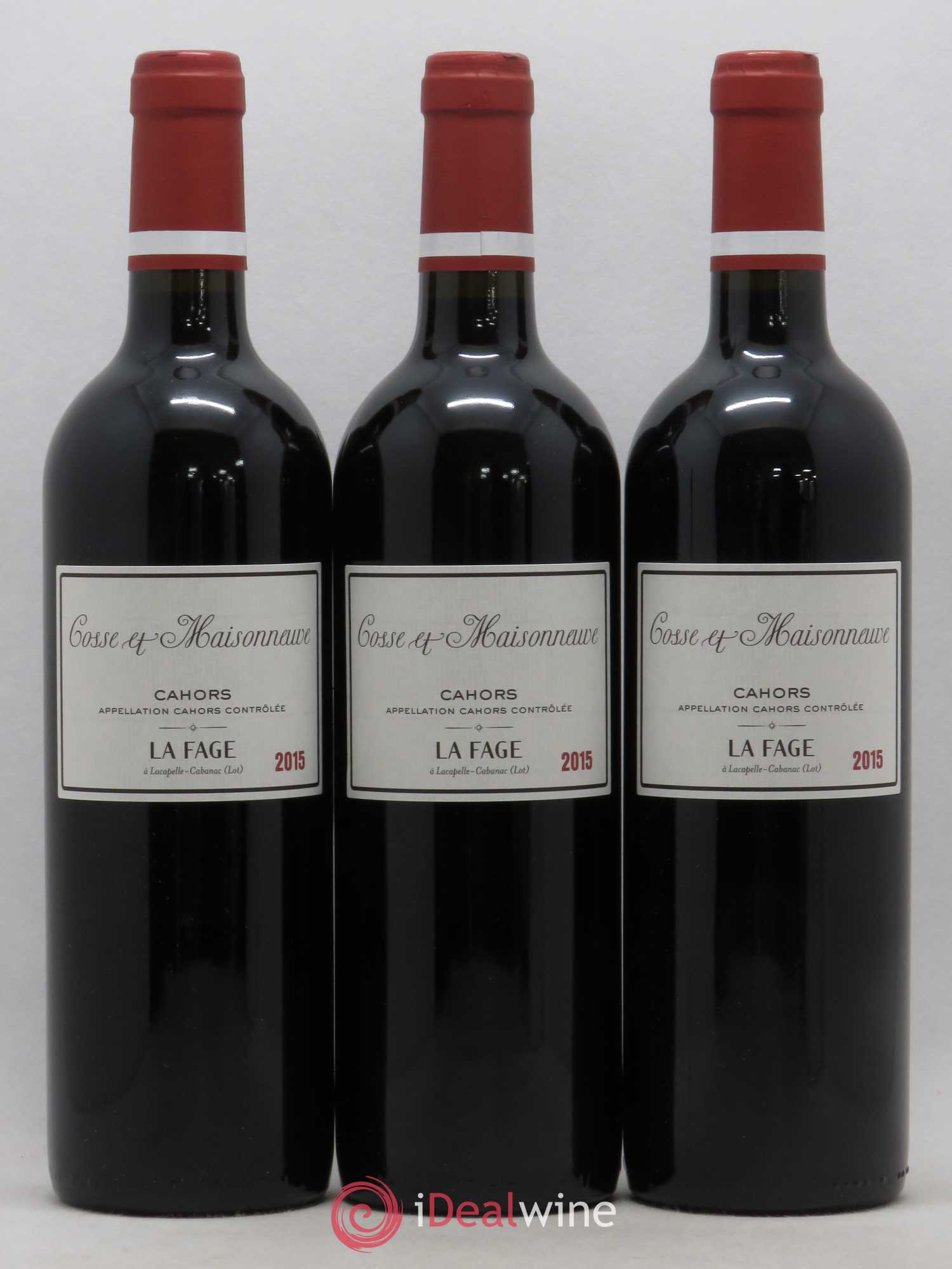 Cahors La Fage Cosse-Maisonneuve (Domaine) 2015 - Lot de 3 bouteilles - 0
