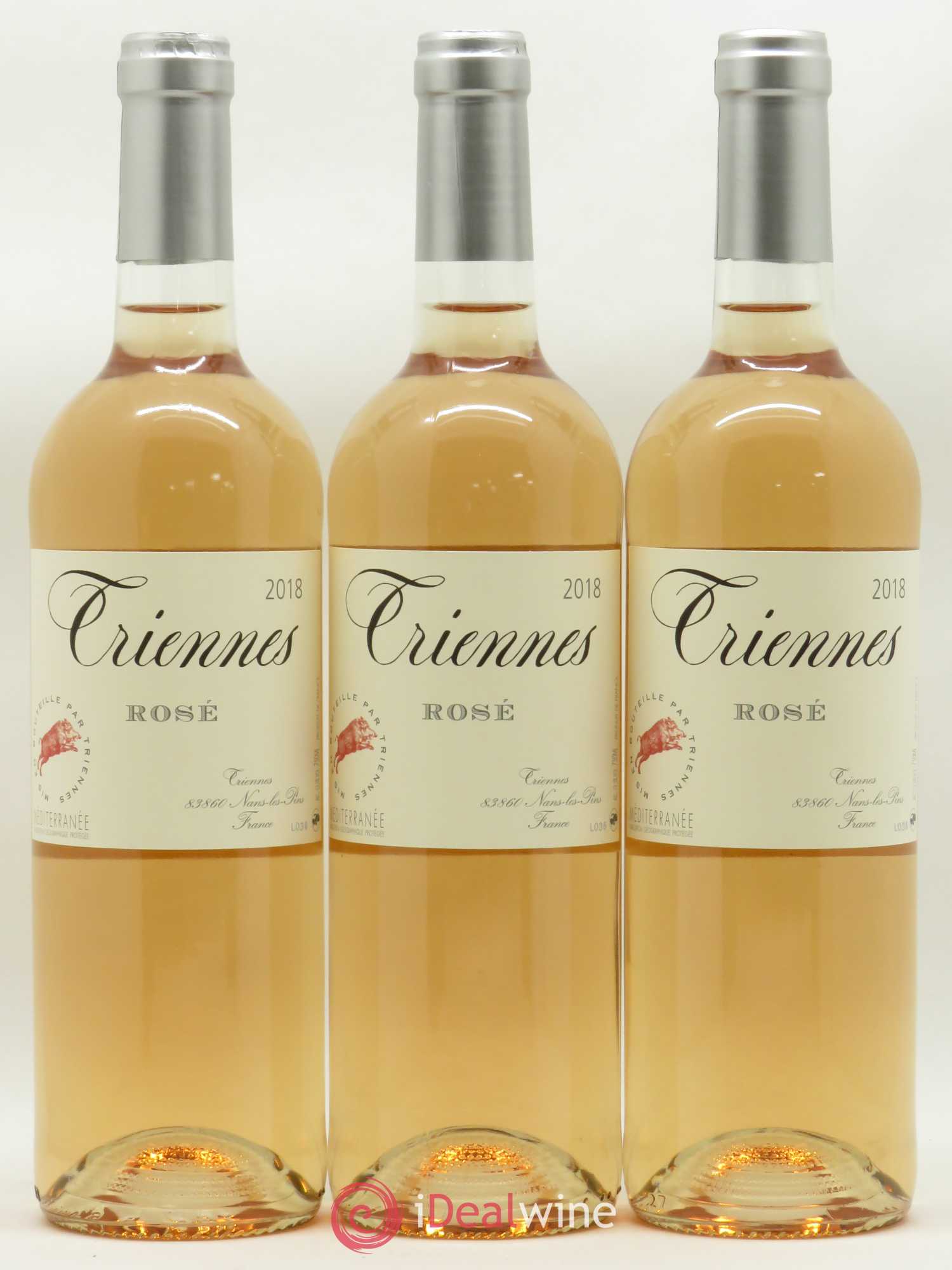 Méditerranée Rosé Triennes (Domaine) (senza prezzo di riserva) 2018 - Lotto di 3 bottiglie - 0