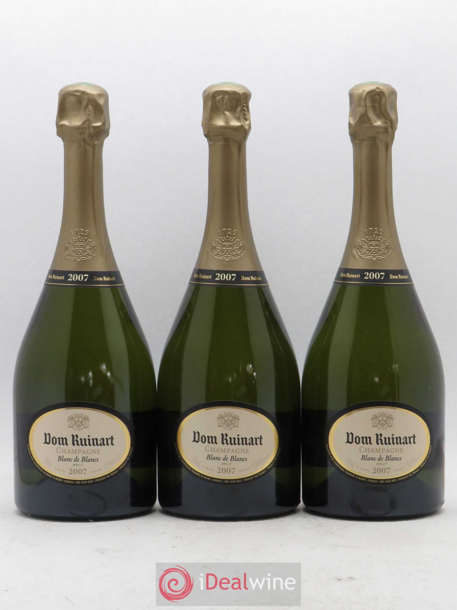 Dom Ruinart Brut Ruinart 2007 - Lot de 3 bouteilles - 0