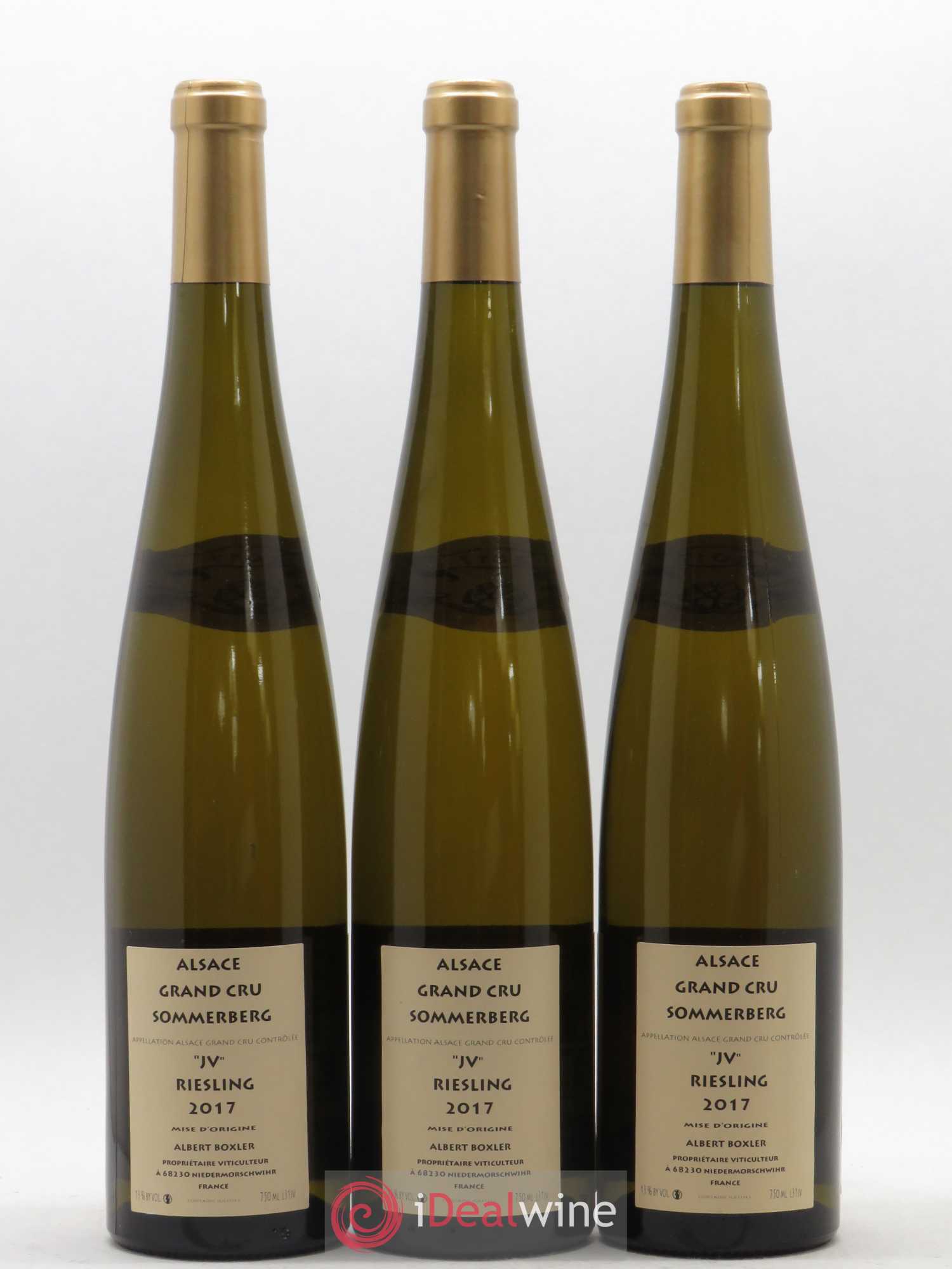 Alsace Riesling Grand Cru Sommerberg Jeunes Vignes Albert Boxler 2017 - Lot de 3 bouteilles - 1