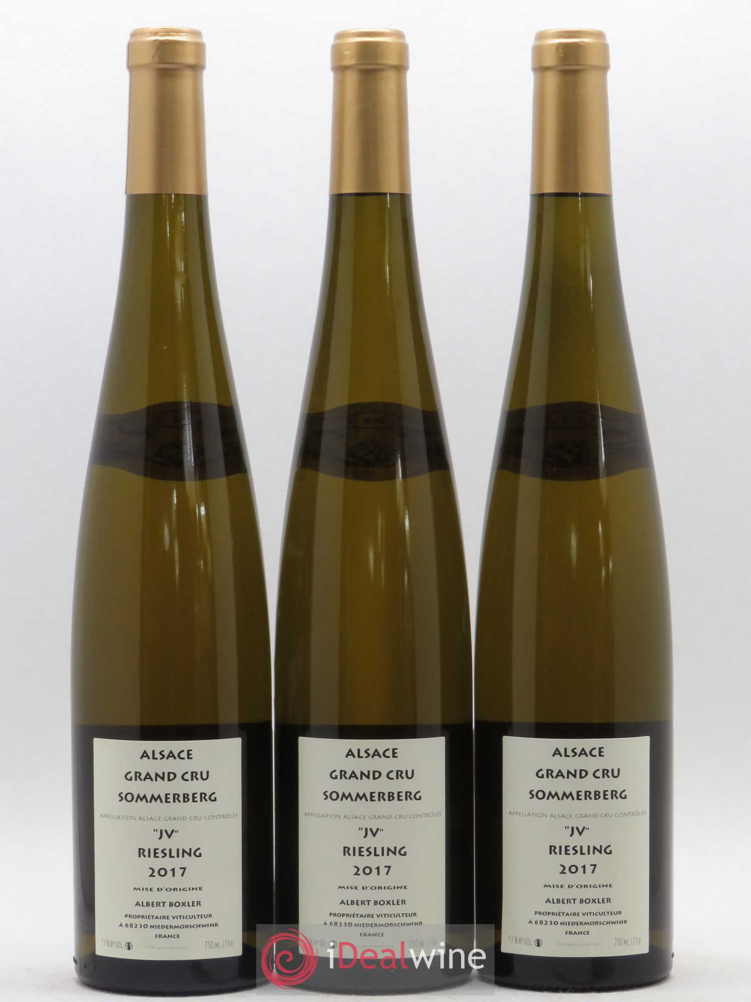 Alsace Riesling Grand Cru Sommerberg Jeunes Vignes Albert Boxler 2017 - Lot de 3 bouteilles - 1