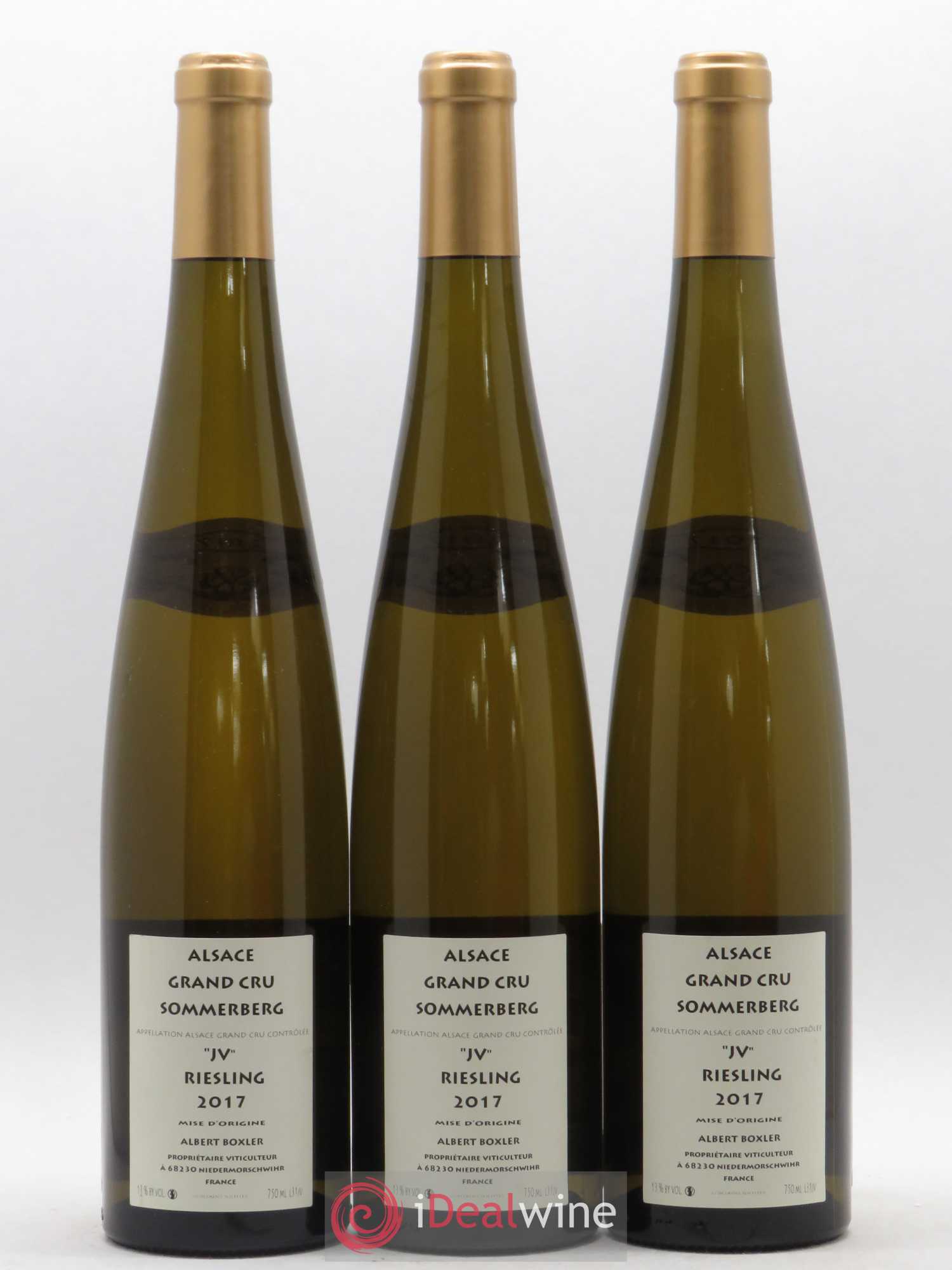 Alsace Riesling Grand Cru Sommerberg Jeunes Vignes Albert Boxler 2017 - Lot de 3 bouteilles - 1