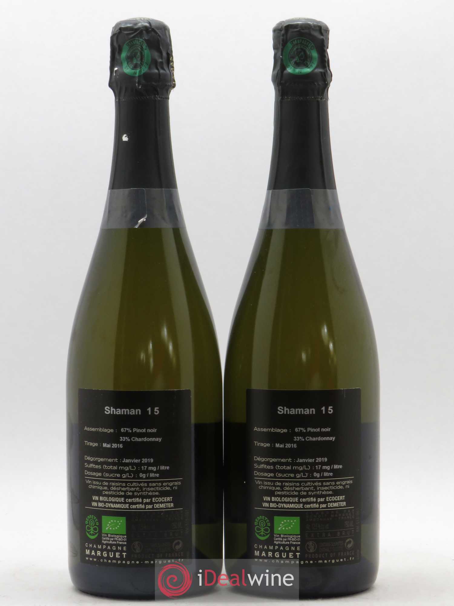 Shaman Grand Cru Brut Nature Marguet - Lot de 2 bouteilles - 1