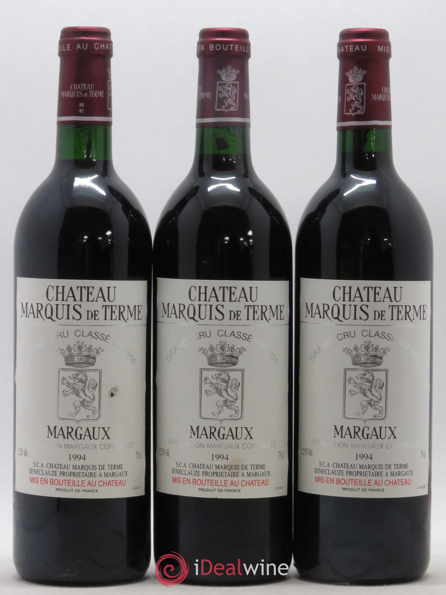 Château Marquis de Terme 4ème Grand Cru Classé 1994 - Lot de 12 bouteilles - 2