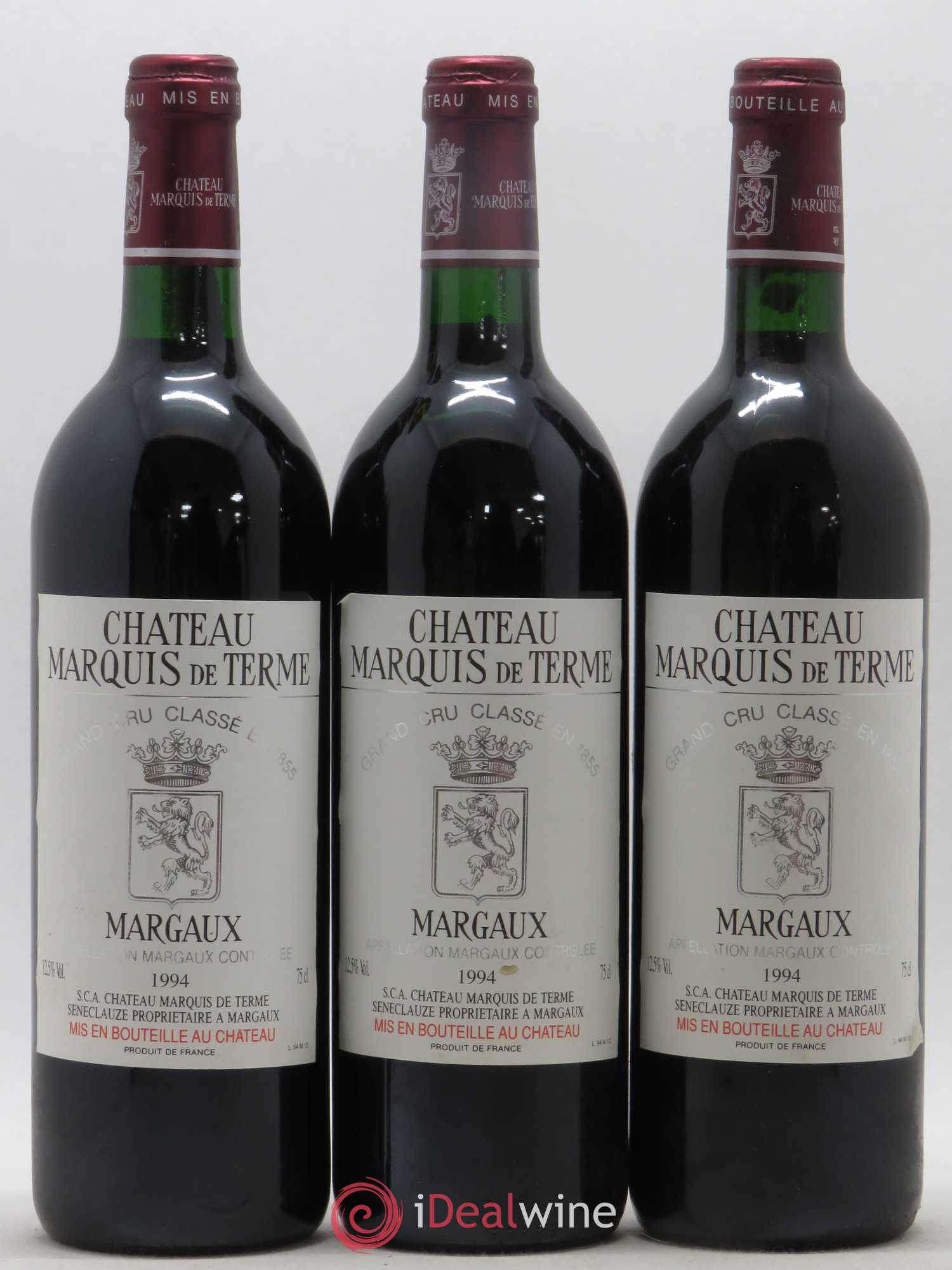 Château Marquis de Terme 4ème Grand Cru Classé 1994 - Lot de 12 bouteilles - 4