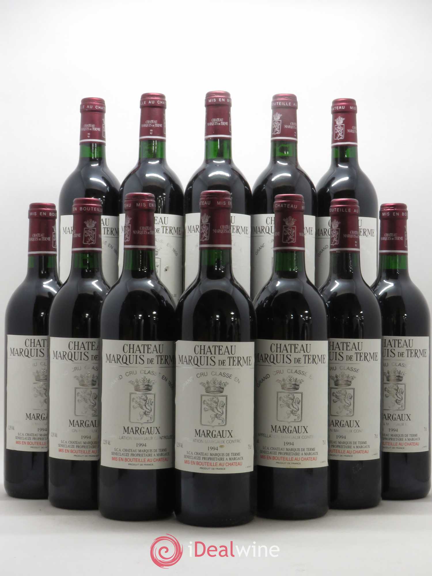Château Marquis de Terme 4ème Grand Cru Classé 1994 - Lot de 12 bouteilles - 0