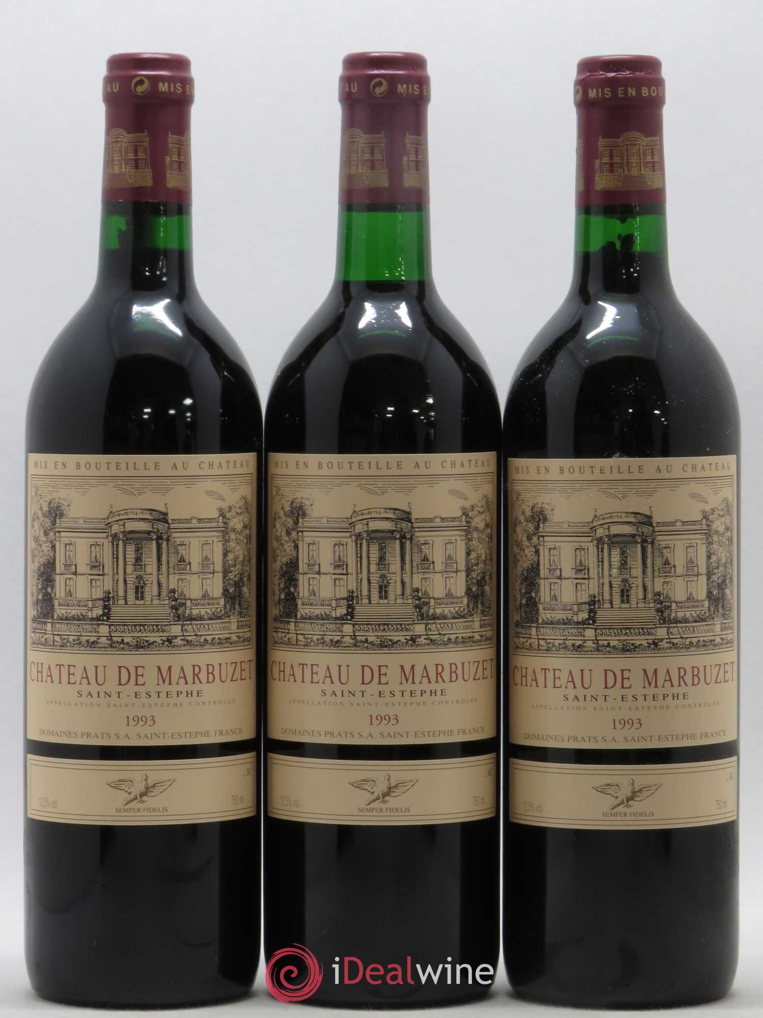 Château de Marbuzet Cru Bourgeois 1993 - Lot de 12 bouteilles - 1