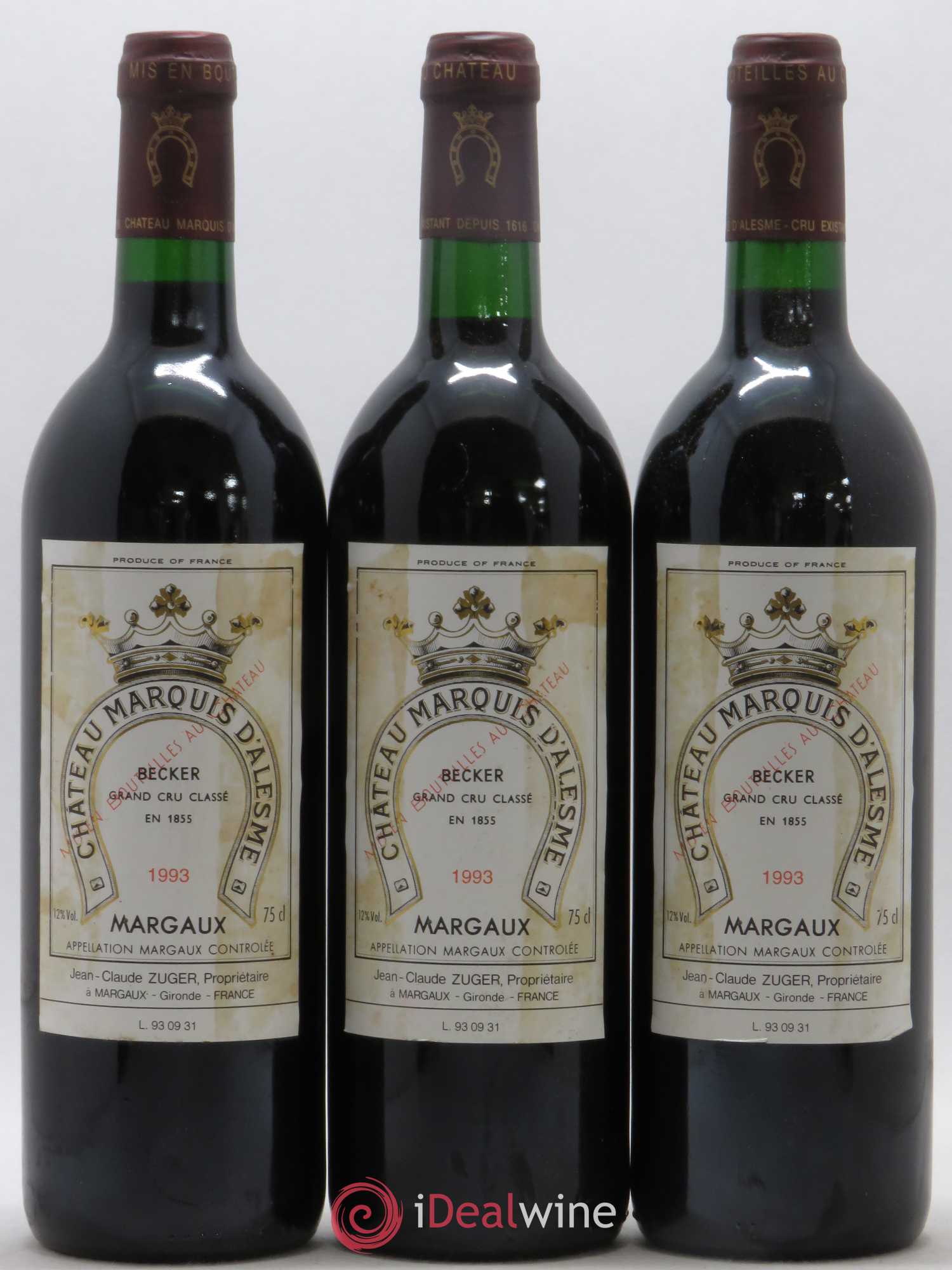 Château Marquis d'Alesme 1993 - Lot de 12 bouteilles - 3