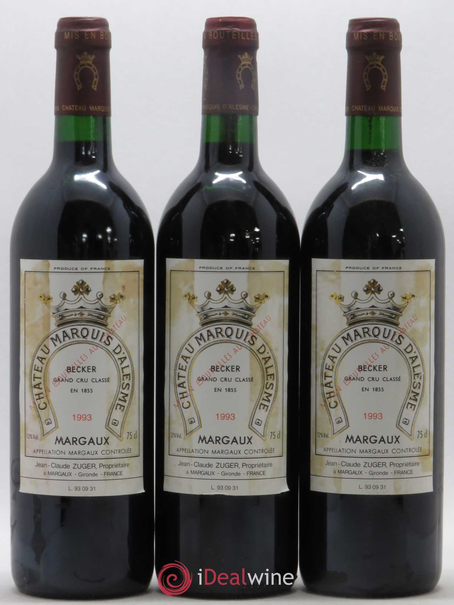 Château Marquis d'Alesme 1993 - Lot de 12 bouteilles - 4