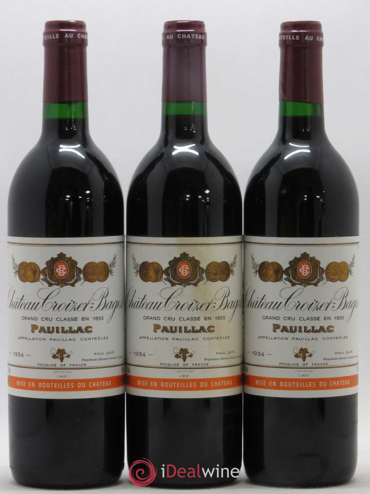 Château Croizet Bages 5ème Grand Cru Classé 1994 - Lot de 12 bouteilles - 3