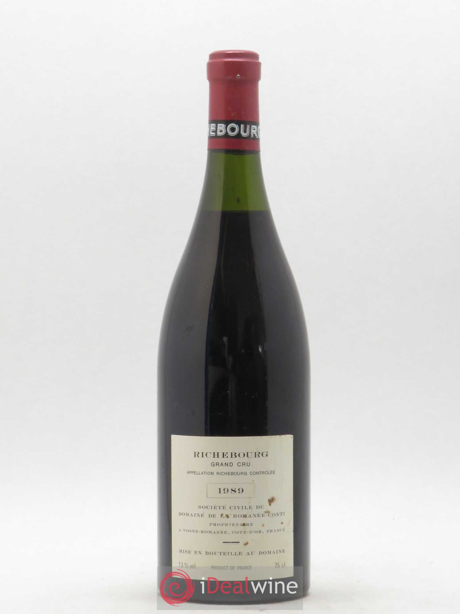 Richebourg Grand Cru Domaine de la Romanée-Conti 1989 - Lot de 1 bouteille - 1