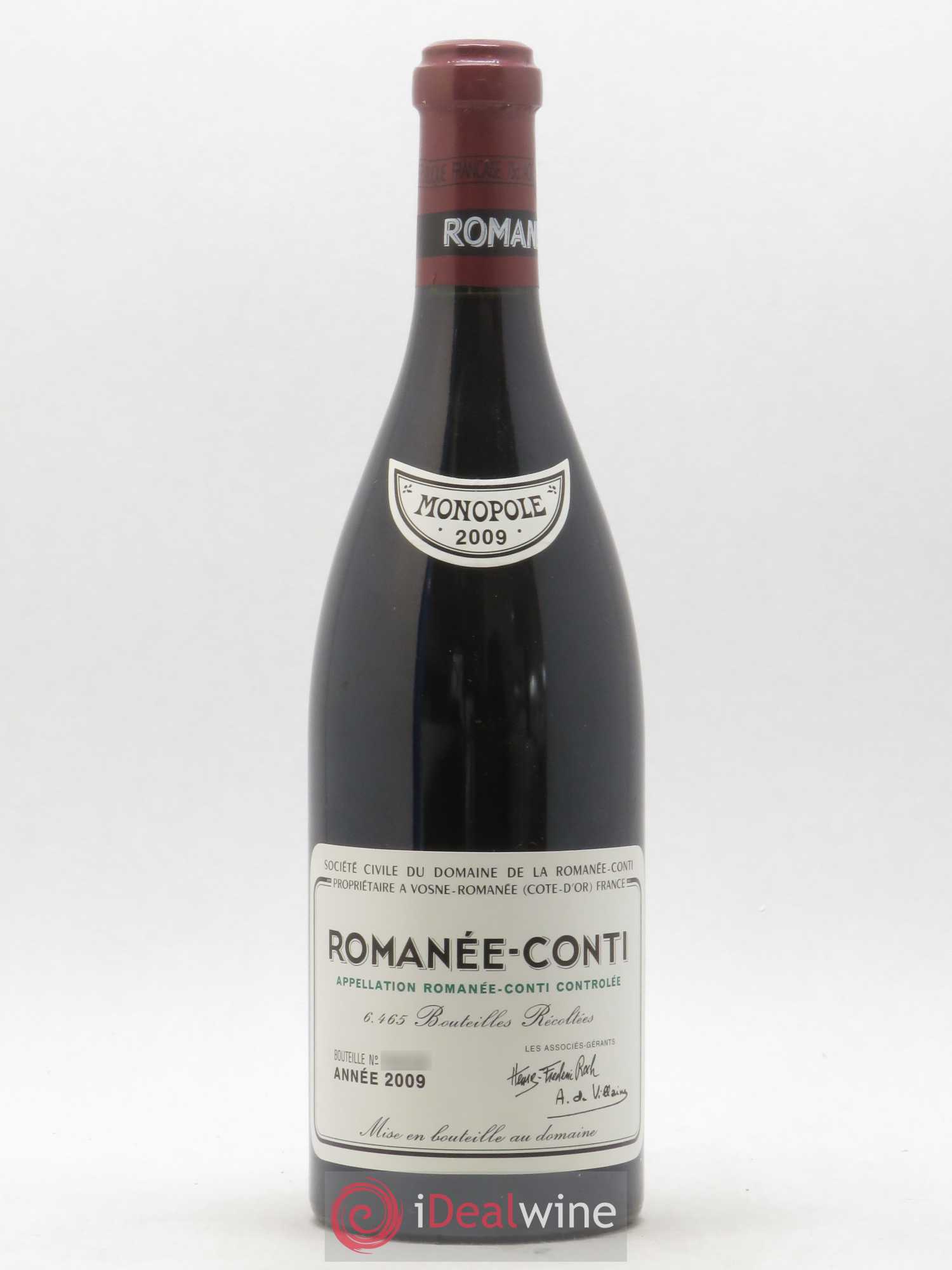 Romanée-Conti Grand Cru Domaine de la Romanée-Conti 2009 - Lot de 1 bouteille - 0