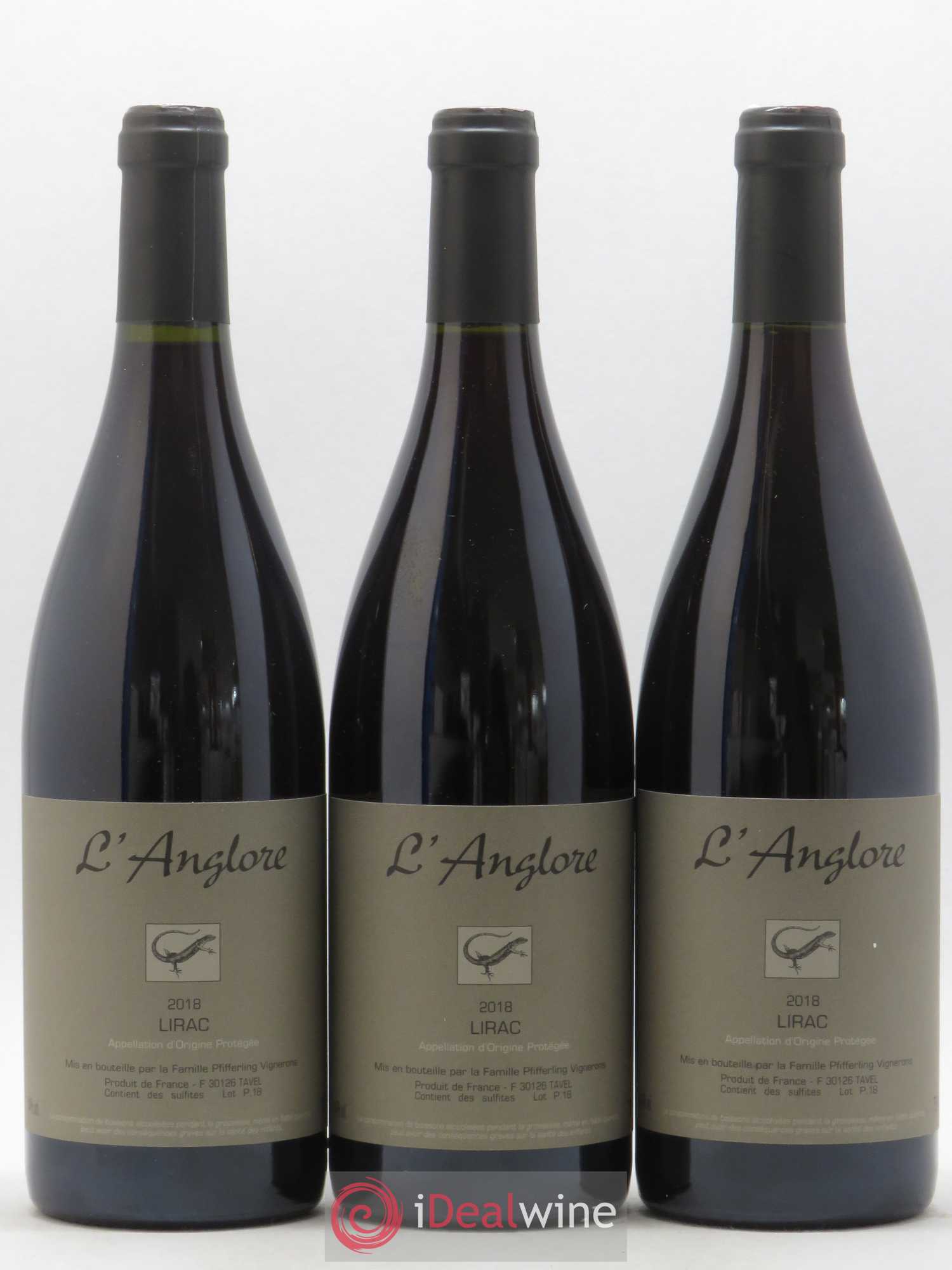 Lirac L'Anglore (sans prix de réserve) 2018 - Lot de 3 bouteilles - 0