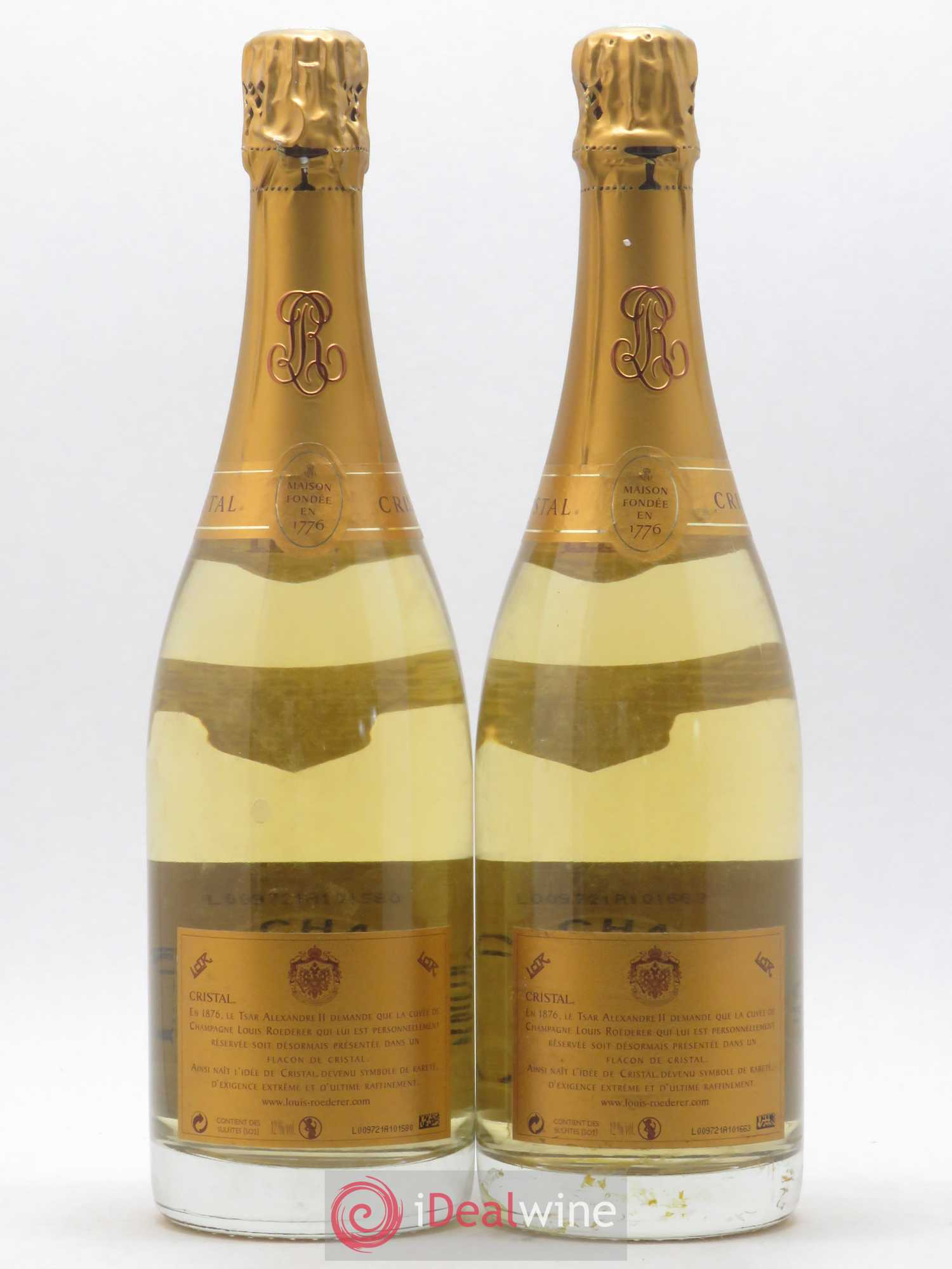 Cristal Louis Roederer (sans prix de réserve) 2006 - Lot de 2 bouteilles - 1