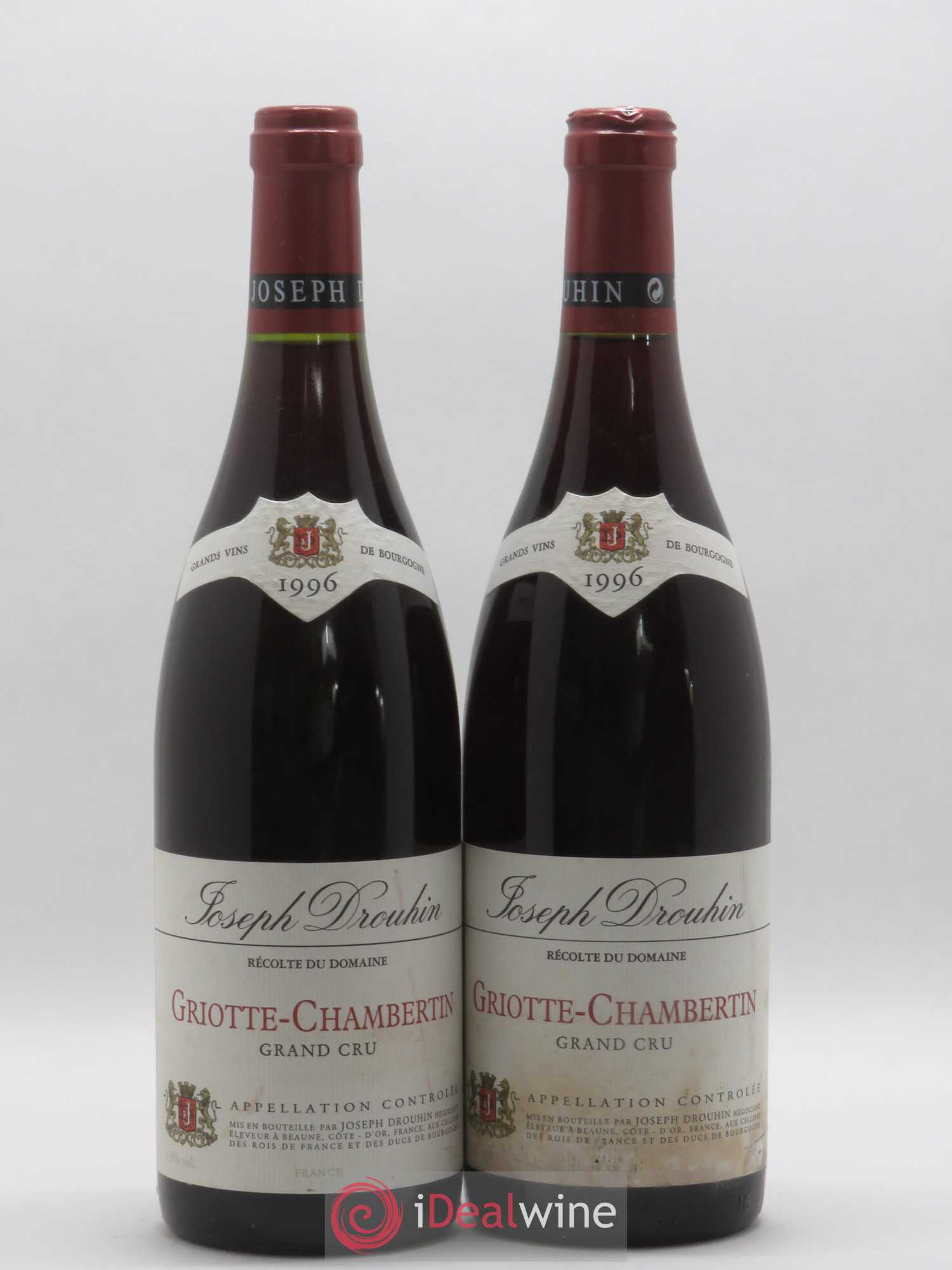 Griotte-Chambertin Grand Cru Joseph Drouhin 1996 - Lot de 2 bouteilles - 0