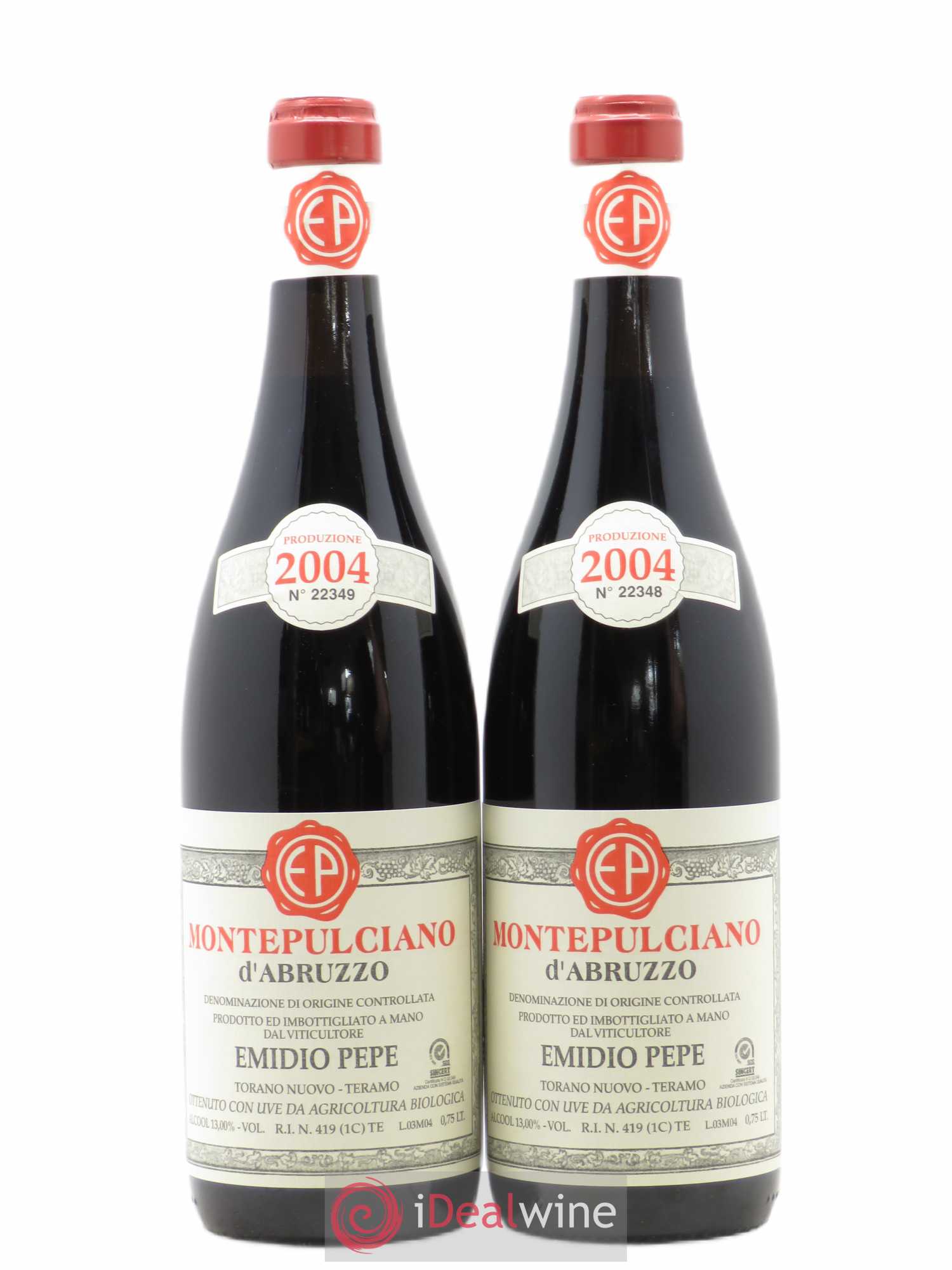 Montepulciano d'Abruzzo DOC Riserva Vecchie Viti Emidio Pepe (senza prezzo di riserva) 2004 - Lotto di 2 bottiglie - 0