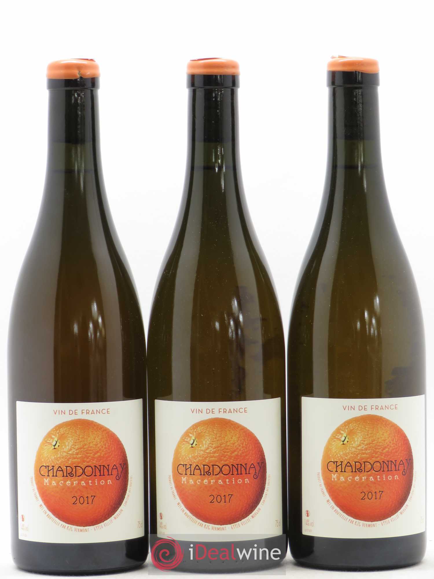 Vin de France Chardonnay Macération Georges Descombes (Domaine) (sans prix de réserve) 2017 - Lot de 3 bouteilles - 0