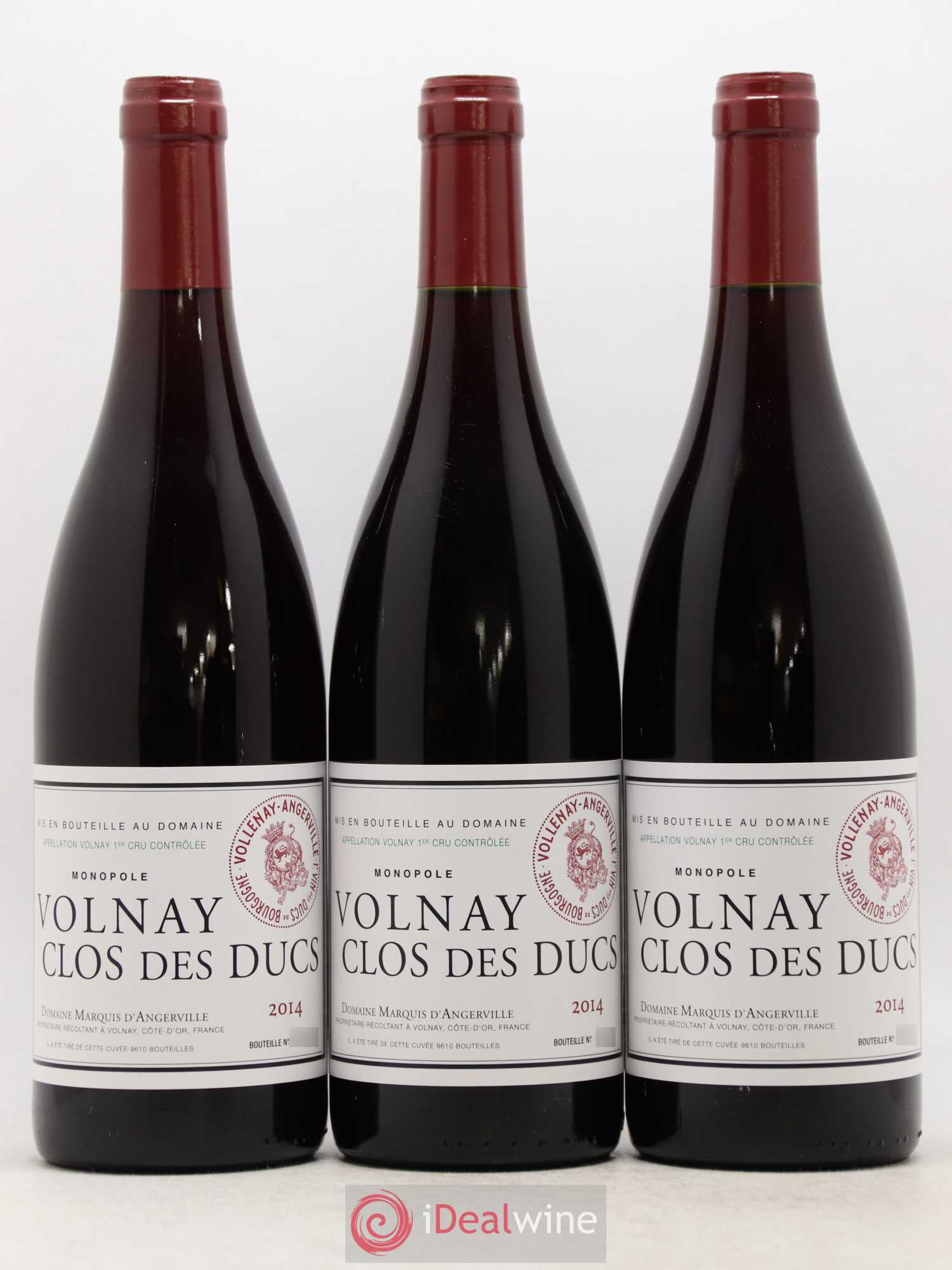 Volnay 1er Cru Clos des Ducs Marquis d'Angerville (Domaine) (sans prix de réserve) 2014 - Lot de 6 bouteilles - 1