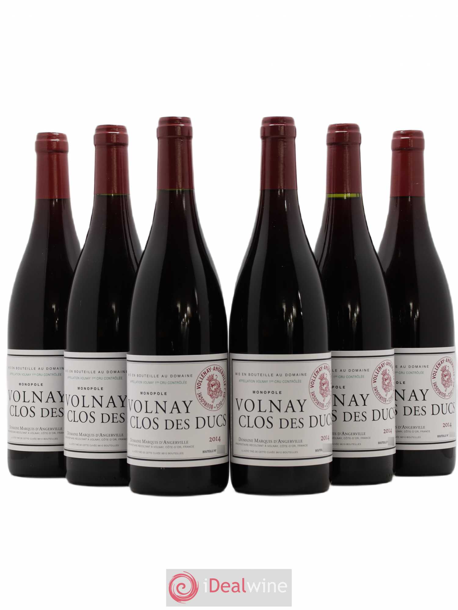 Volnay 1er Cru Clos des Ducs Marquis d'Angerville (Domaine) (sans prix de réserve) 2014 - Lot de 6 bouteilles - 0