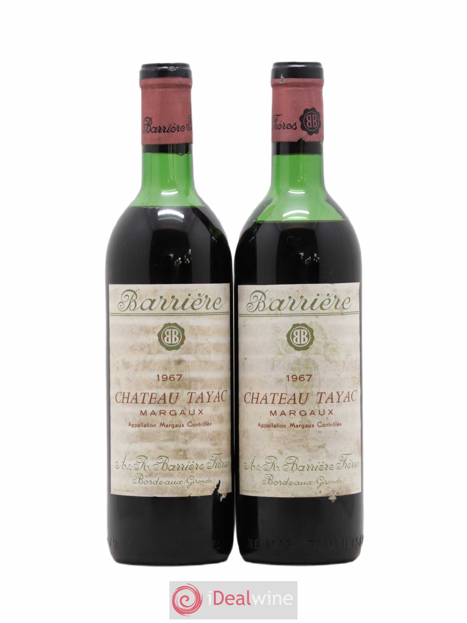 Château Tayac Cru Bourgeois (sans prix de réserve) 1967 - Lot de 2 bouteilles - 0