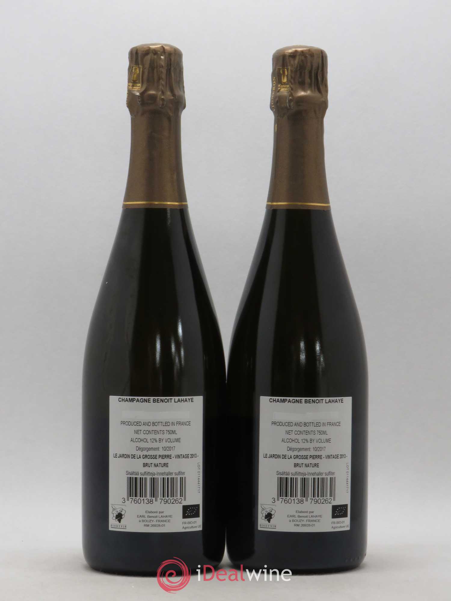Le Jardin de la Grosse Pierre Brut Nature Benoit Lahaye 2013 - Lot de 2 bouteilles - 1