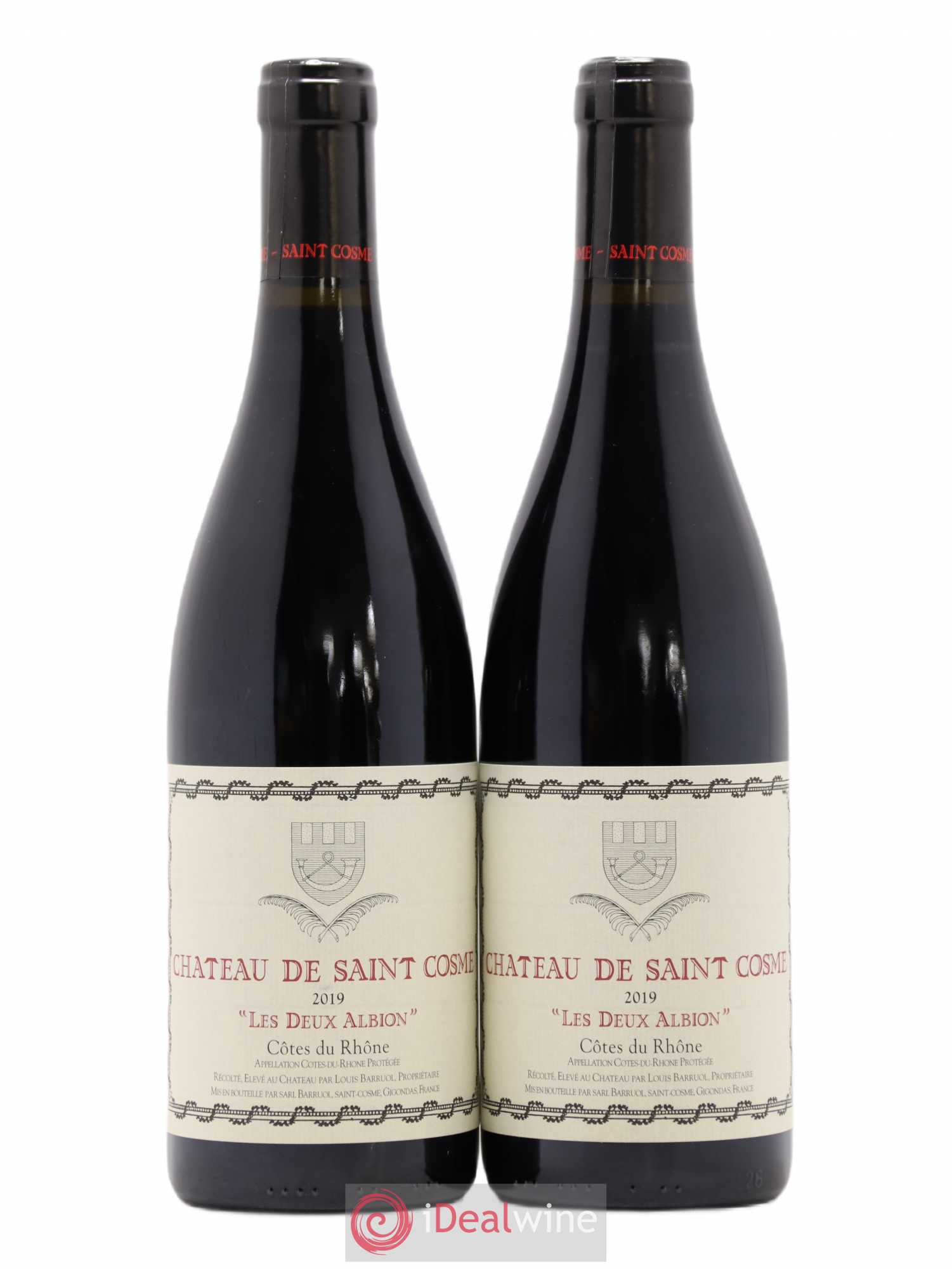 Côtes-du-Rhône Les Deux Albion Saint Cosme (sans prix de réserve) 2019 - Lot de 2 bouteilles - 0