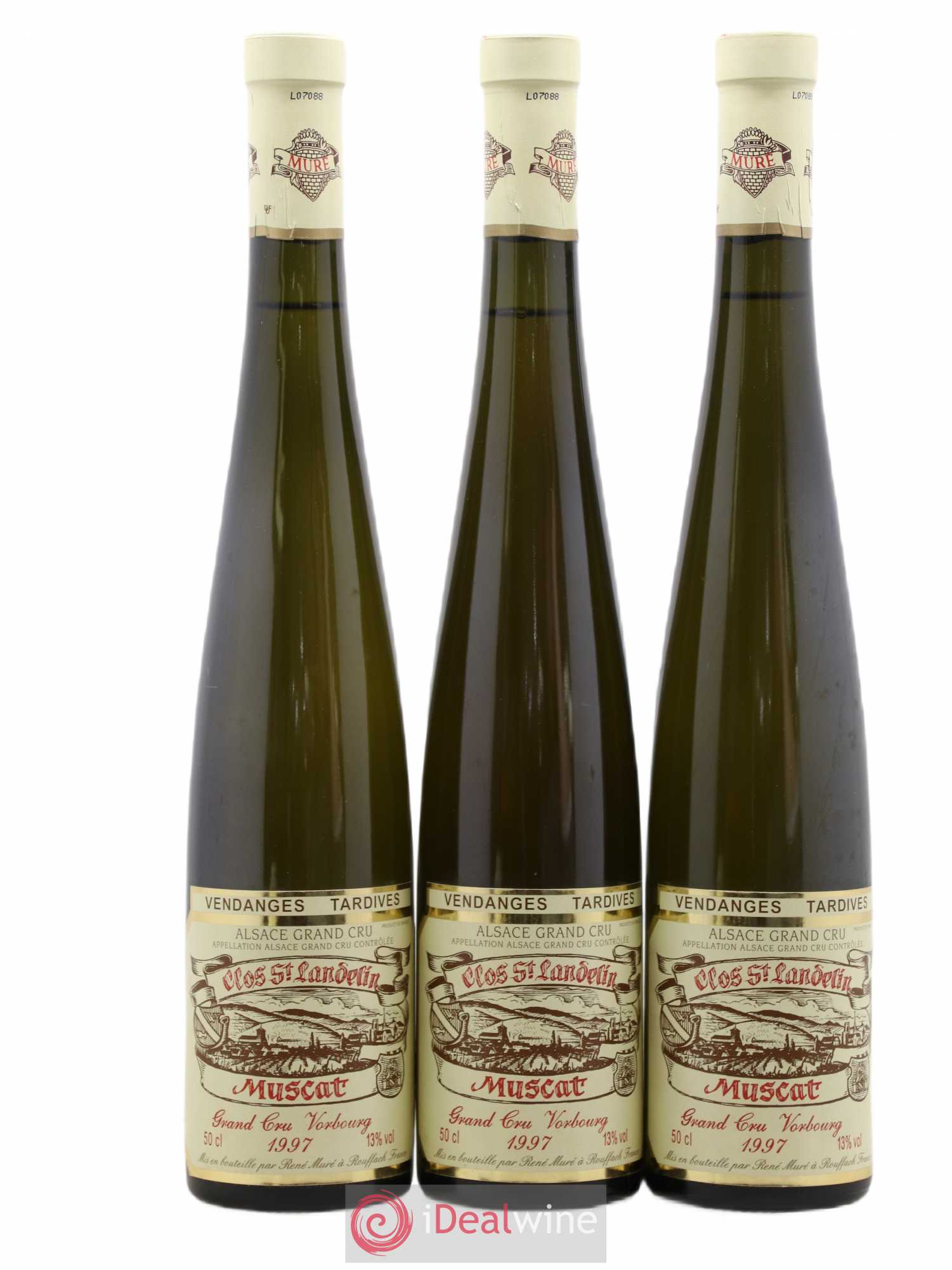 Alsace Muscat Vendanges Tardives Grand Cru Vorbourg Clos Saint Landelin René Muré 50cl (sans prix de réserve) (sans prix de réserve) 1997 - Lotto di 3 bottiglie - 0