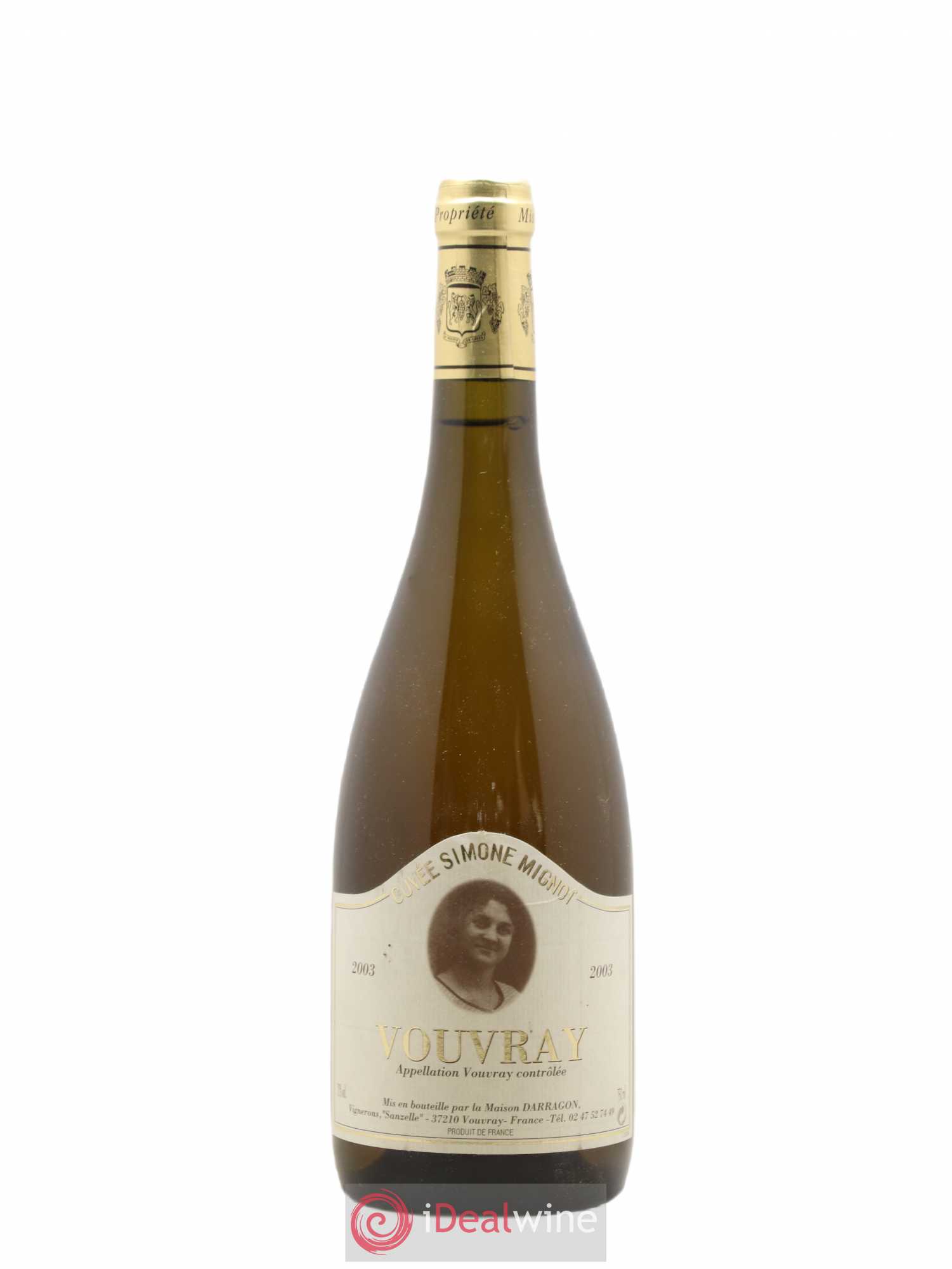 Vouvray Cuvee Simone Mignot Pierre Darragon (sans prix de réserve) 2003 - Posten von 1 Flasche - 0