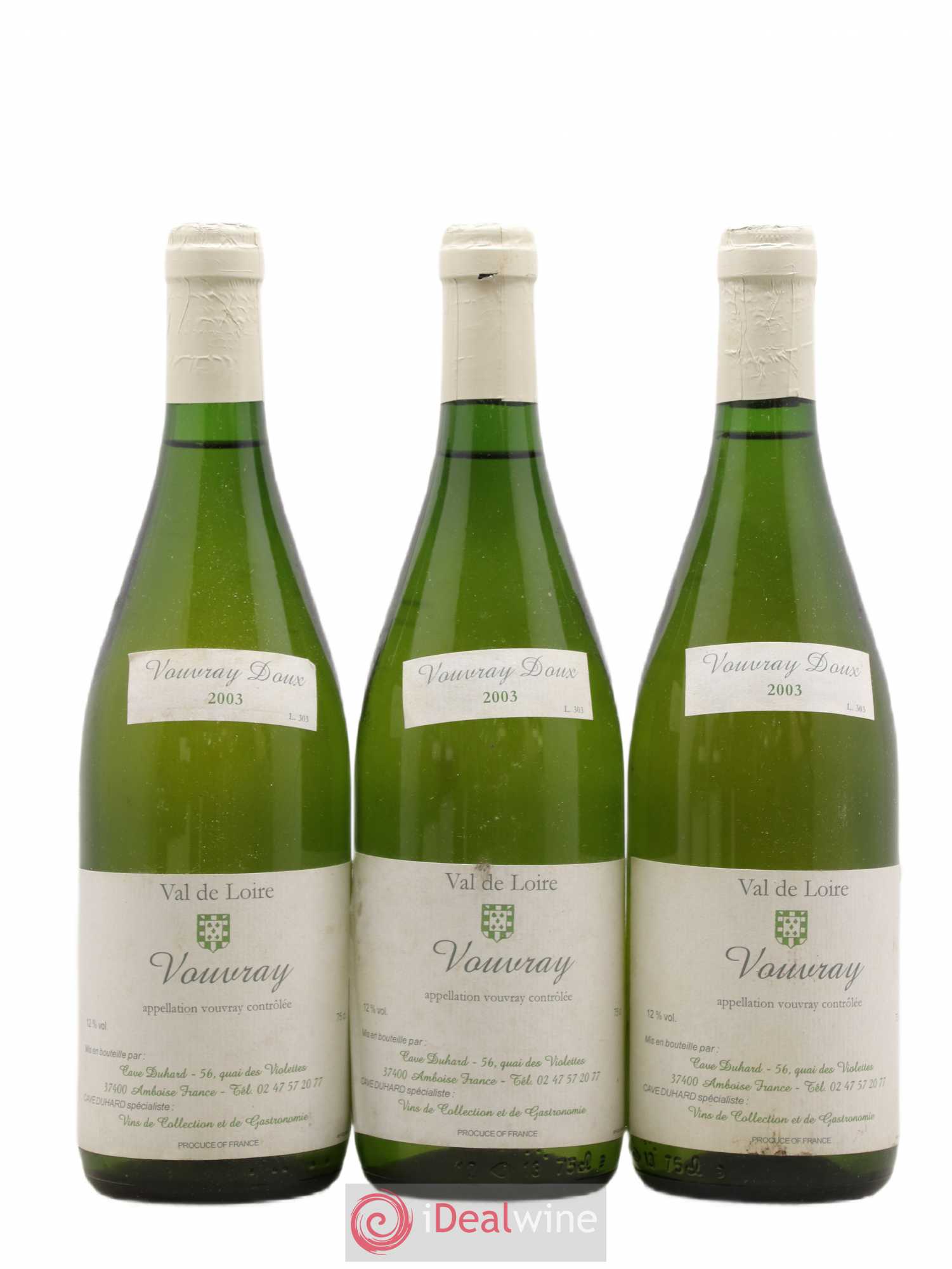 Vouvray Duhart (sans prix de réserve) (sans prix de réserve) 2003 - Lotto di 3 bottiglie - 0