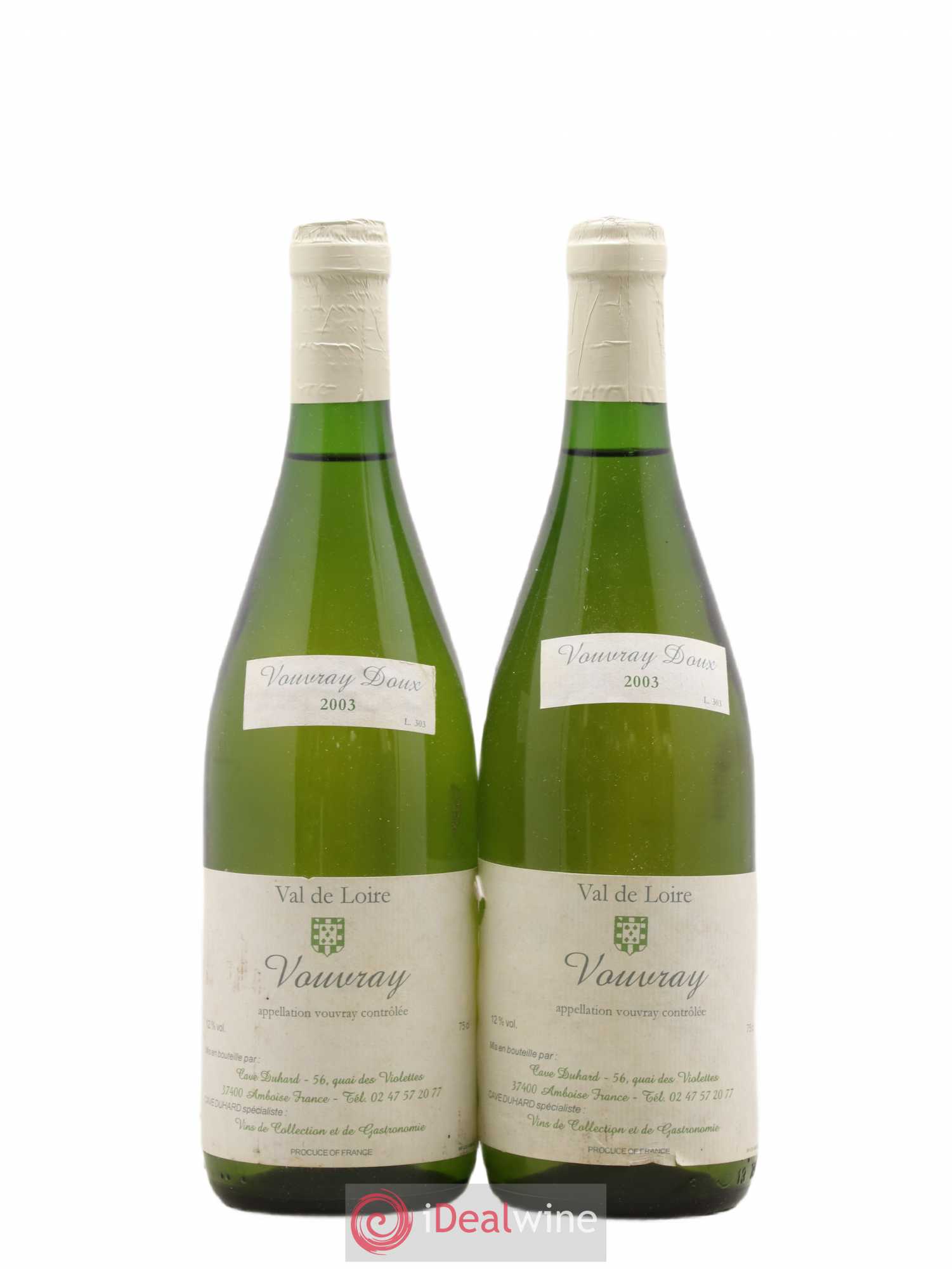 Vouvray Duhart (sans prix de réserve) 2003 - Lotto di 2 bottiglie - 0