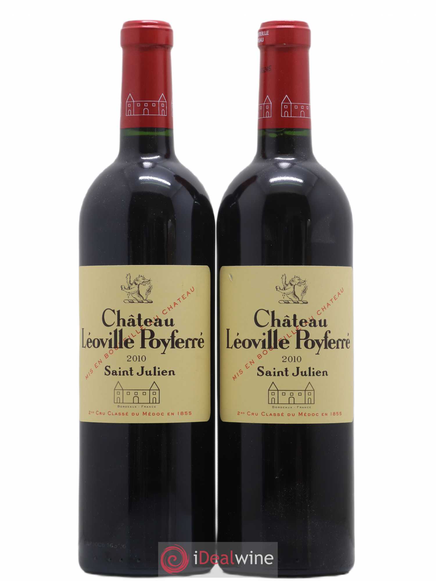 Château Léoville Poyferré 2ème Grand Cru Classé (sans prix de réserve) 2010 - Lot de 2 bouteilles - 0