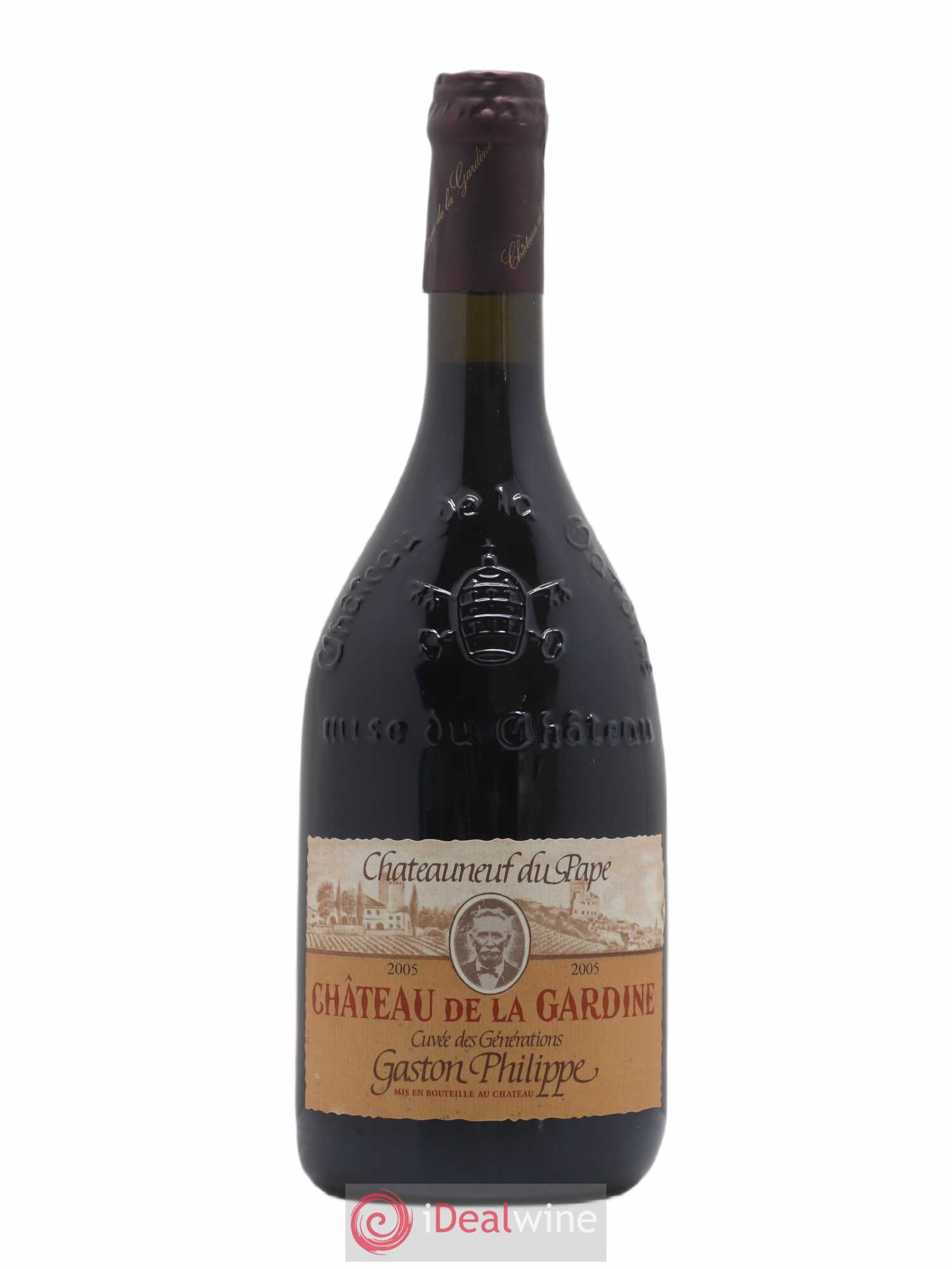 Châteauneuf-du-Pape Château de La Gardine Cuvée des Générations Gaston Philippe Famille Brunel (sans prix de réserve) 2005 - Lot de 1 bouteille - 0