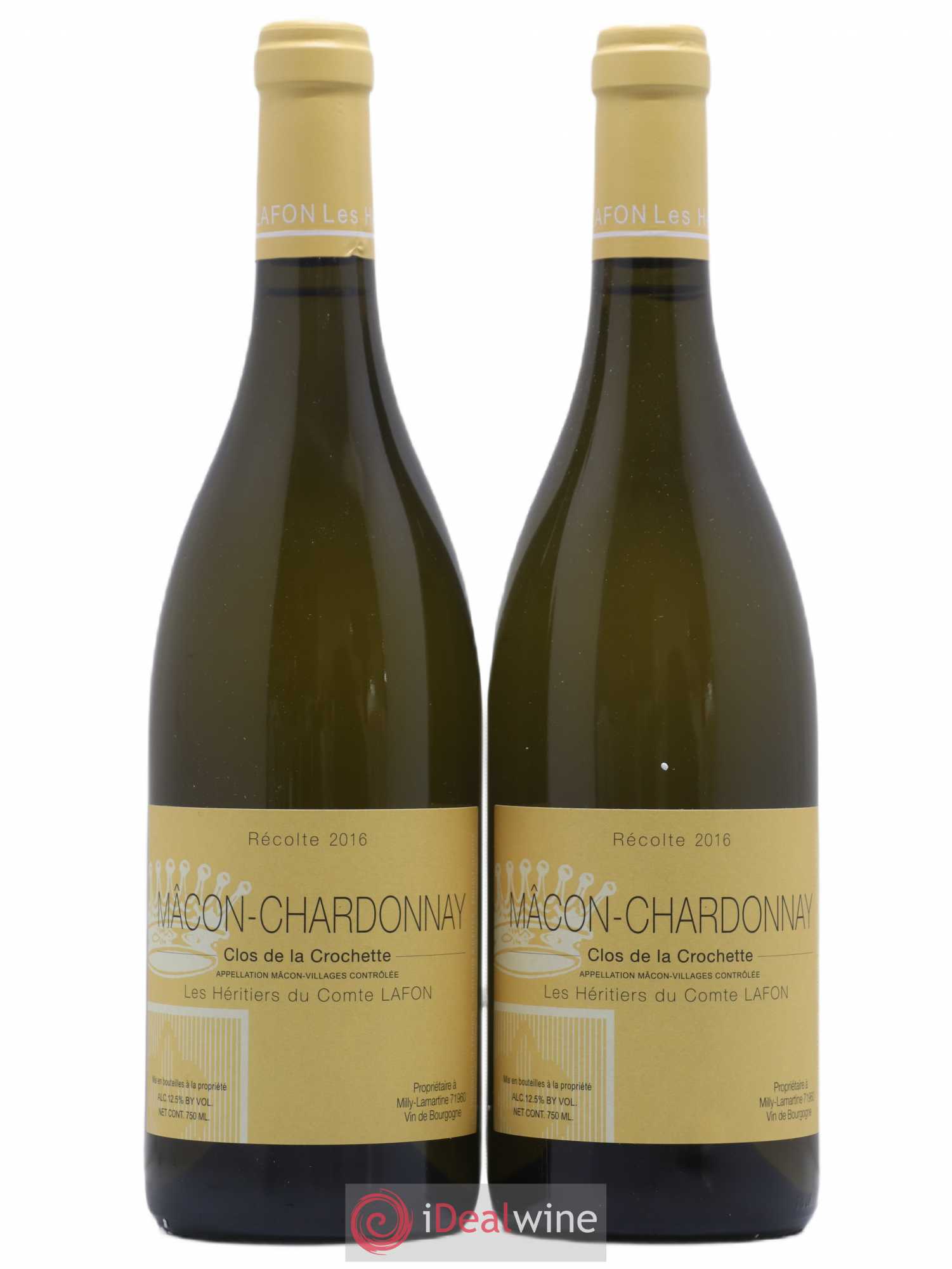 Mâcon Clos de la Crochette Héritiers du Comte Lafon (Domaine des) (sans prix de réserve) 2016 - Lot de 2 bouteilles - 0