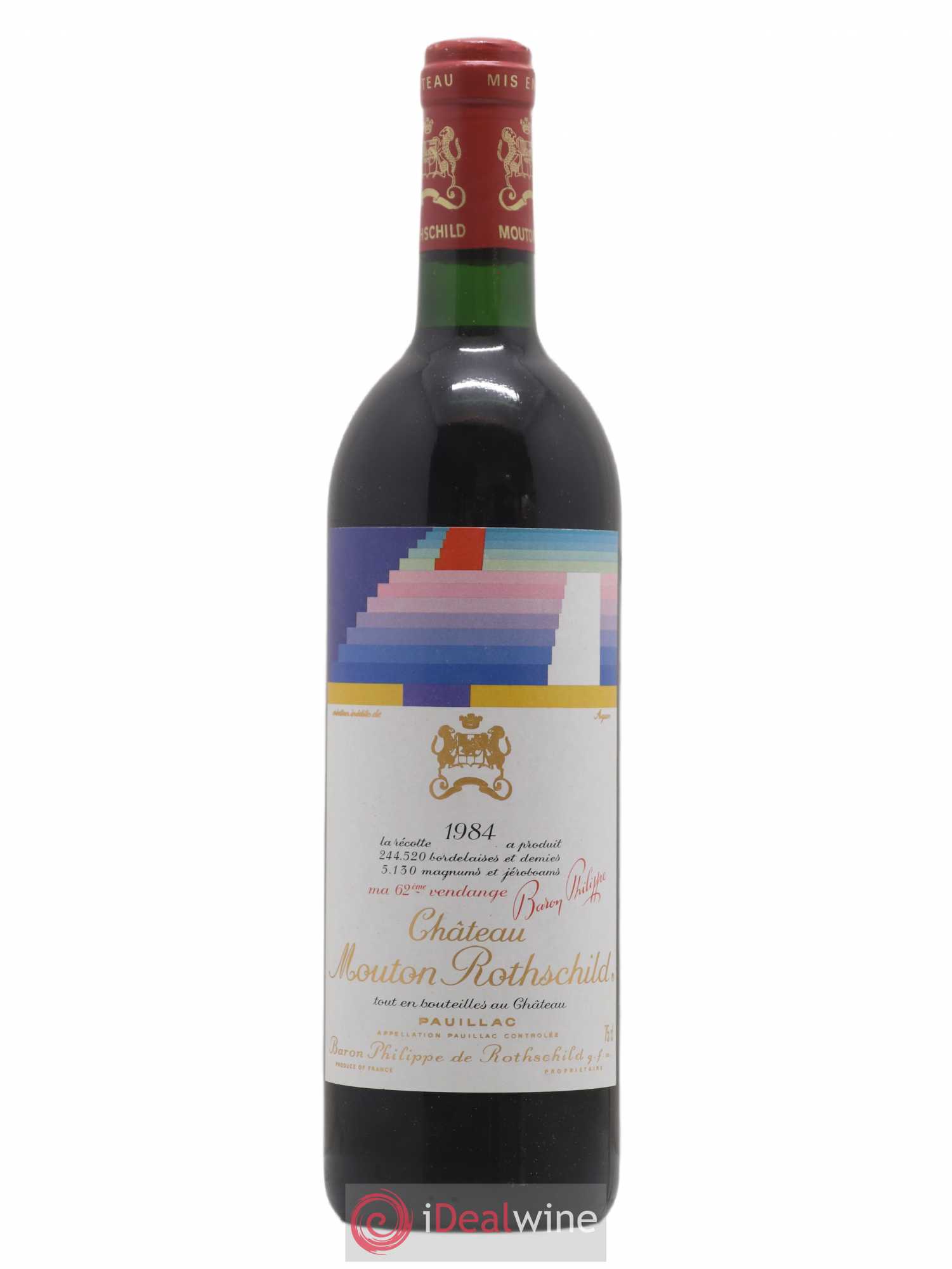Château Mouton Rothschild 1er Grand Cru Classé (sans prix de réserve) 1984 - Lot de 1 bouteille - 0
