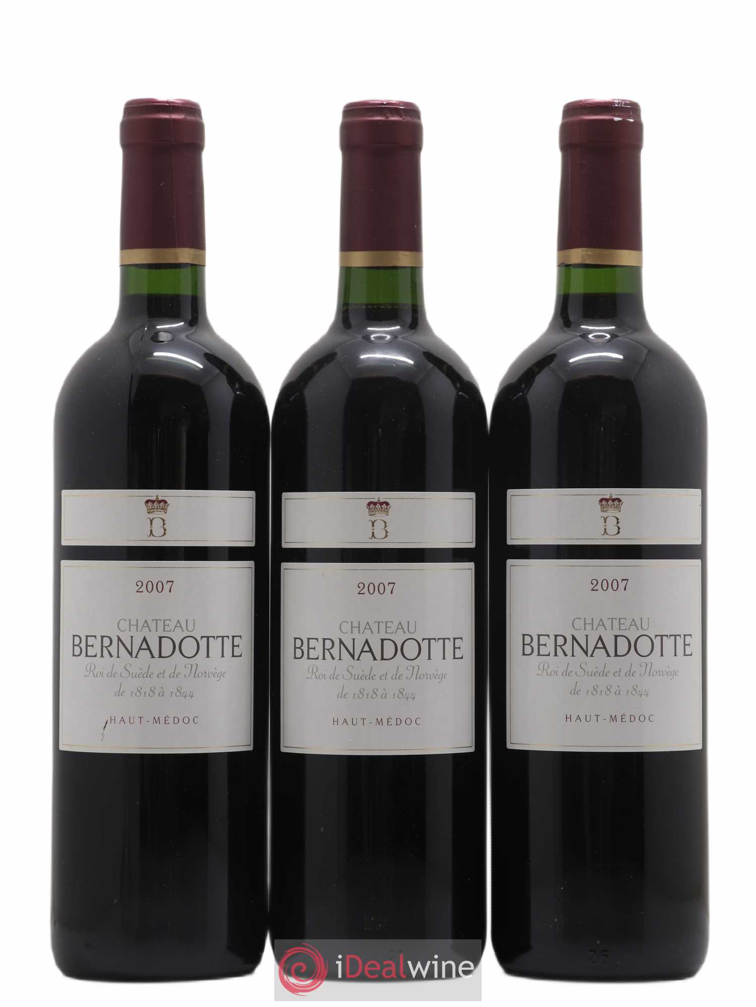 Château Bernadotte (sans prix de réserve) 2007 - Lot de 3 bouteilles - 0