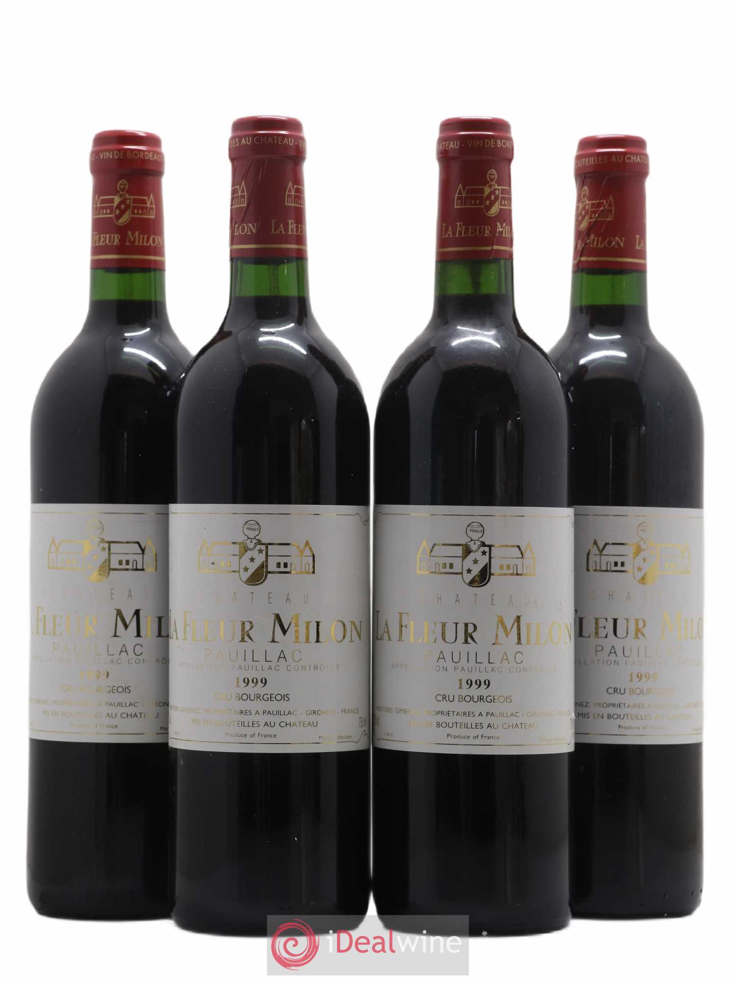 Château la Fleur Milon Cru Bourgeois (sans prix de réserve) 1999 - Lot de 4 bouteilles - 0